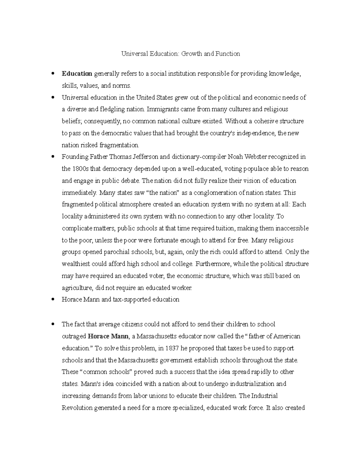 Universal Education Political Science Lecture Notes Universal