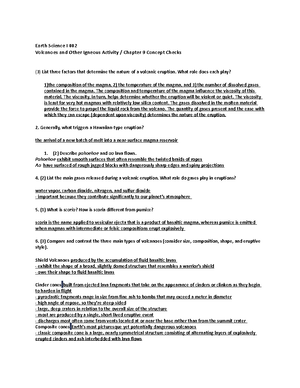 ES Ch 8 Quiz - Chapter 8 Quiz/Answers - Earth Science I 002 Chapter 8 ...