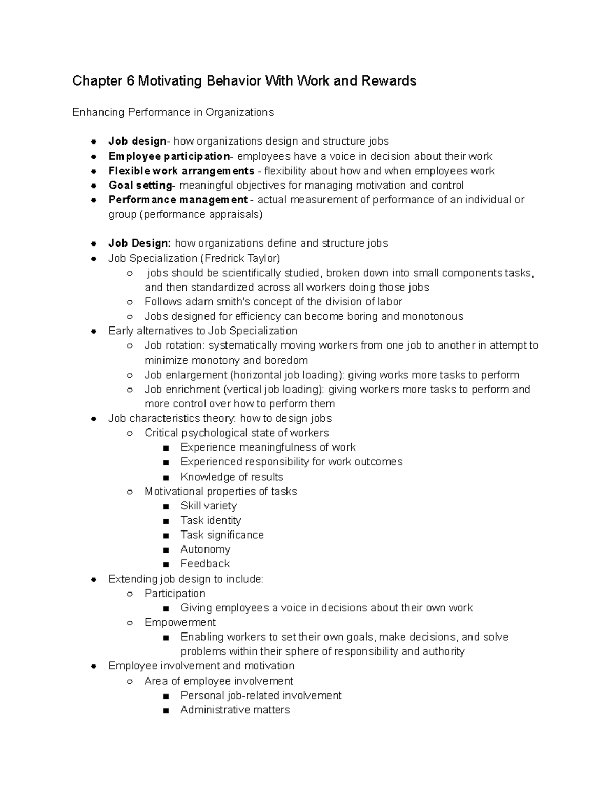 Chapter 6 Motivating Behavior - Chapter 6 Motivating Behavior With Work ...