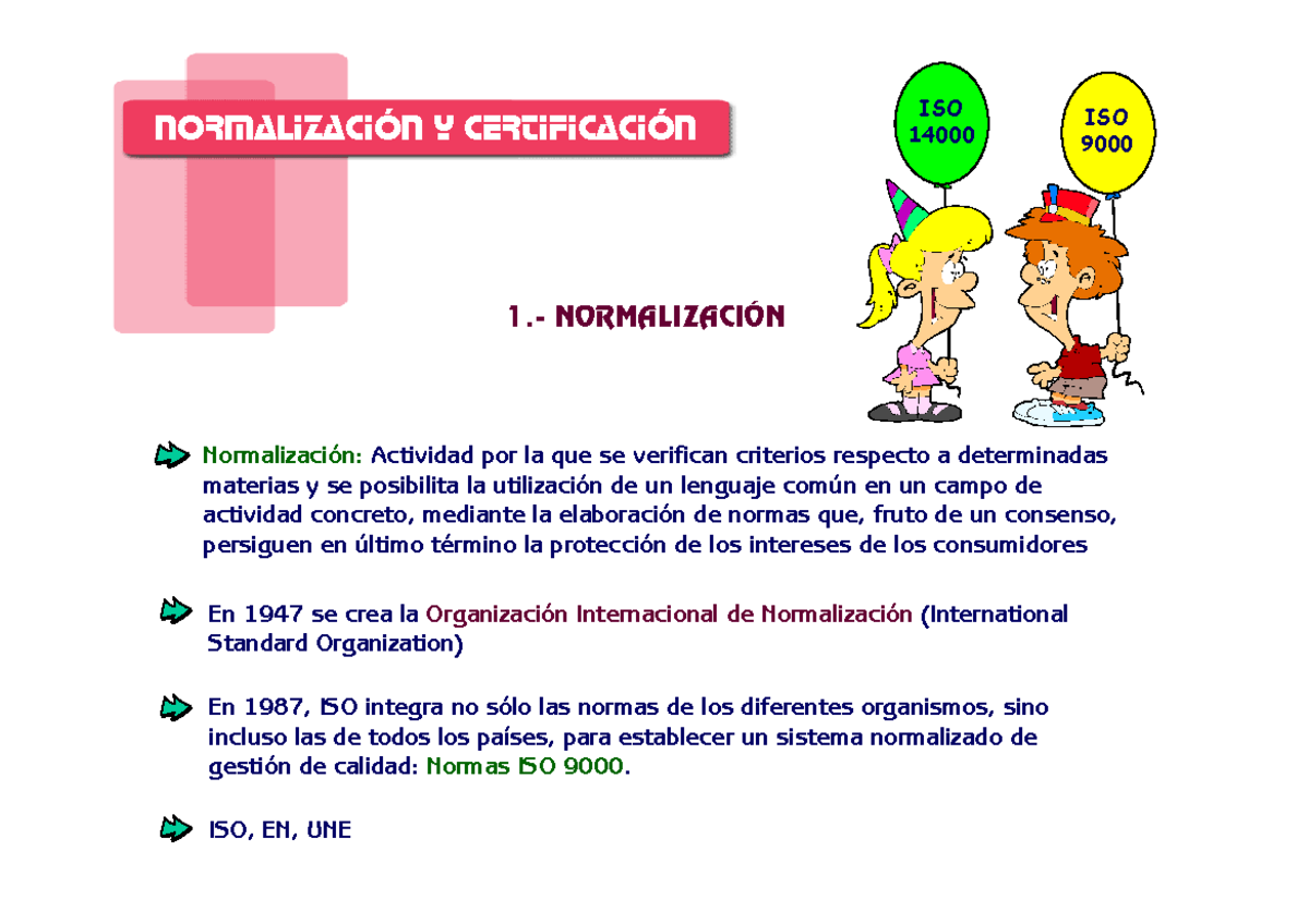 Normalizacion Y Certificacion Iso - NORMALIZACI”N Y CERTIFICACI”N 1 ...