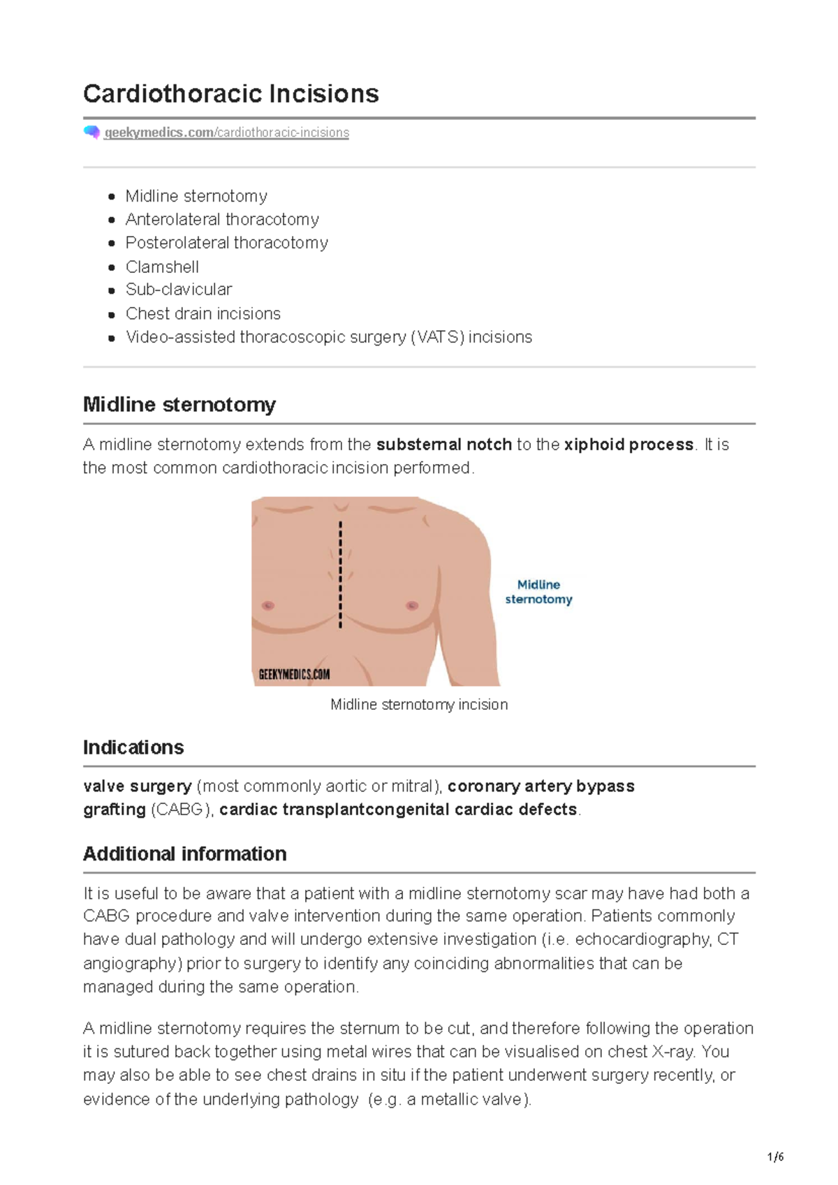 Geekymedics.com-Cardiothoracic Incisions - Cardiothoracic Incisions ...