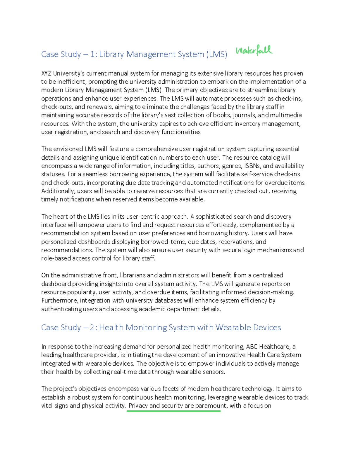 Case Studies - Process models - Case Study – 1 : Library Management ...