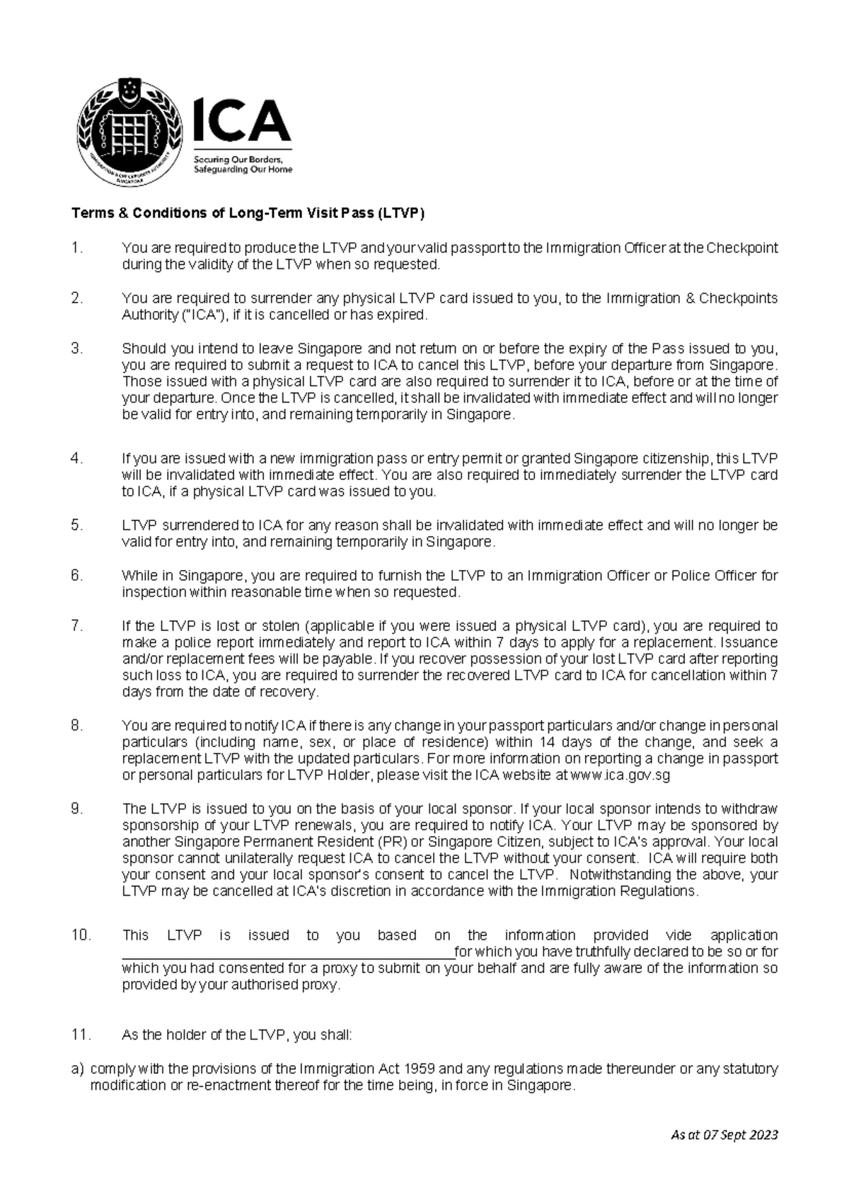 Terms and conditions ltp - Terms & Conditions of Long-Term Visit Pass ...