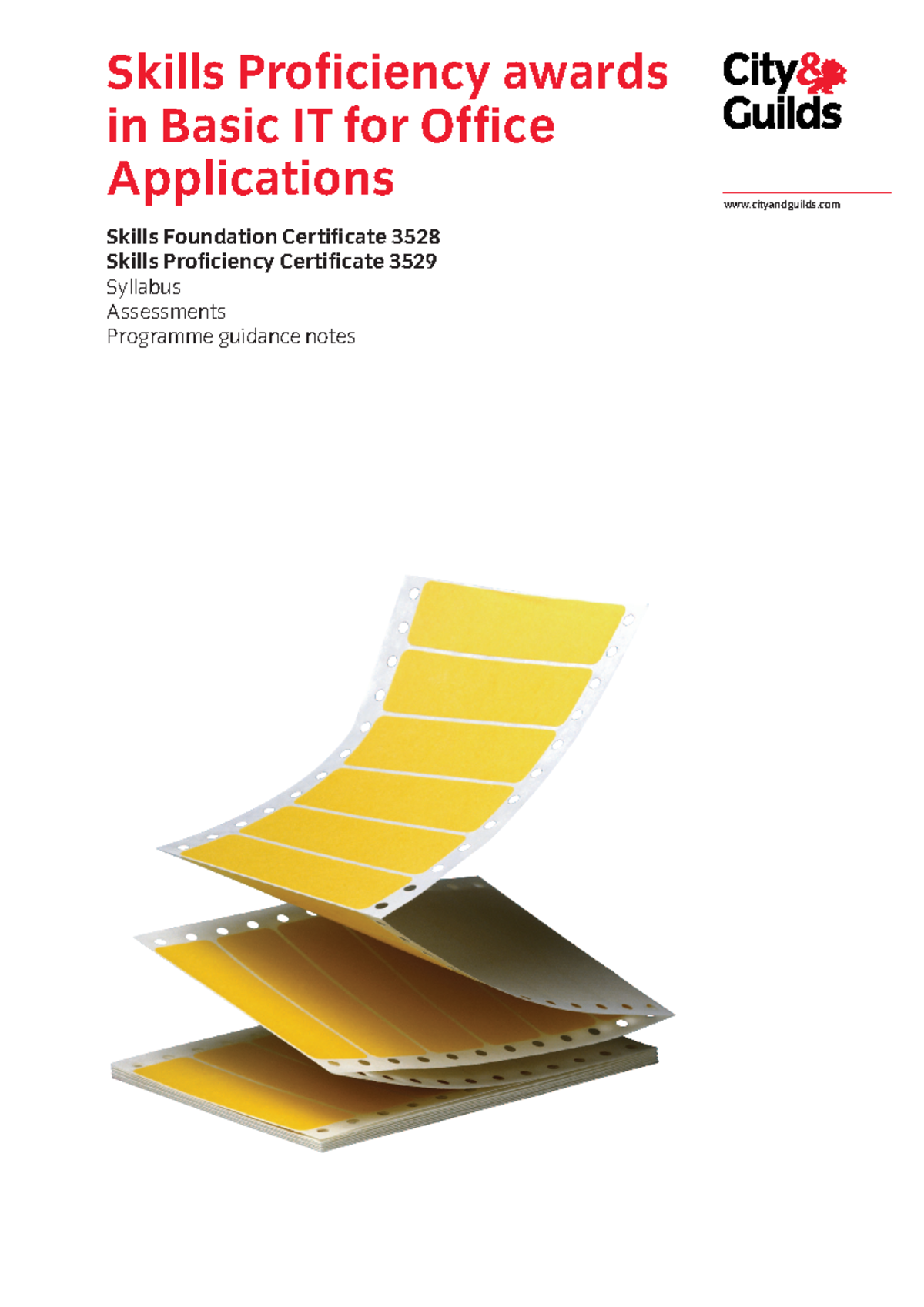 IT for Office Applications 352940 Skills Proficiency awards in Basic IT for Office