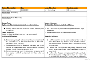 presentation form tefl