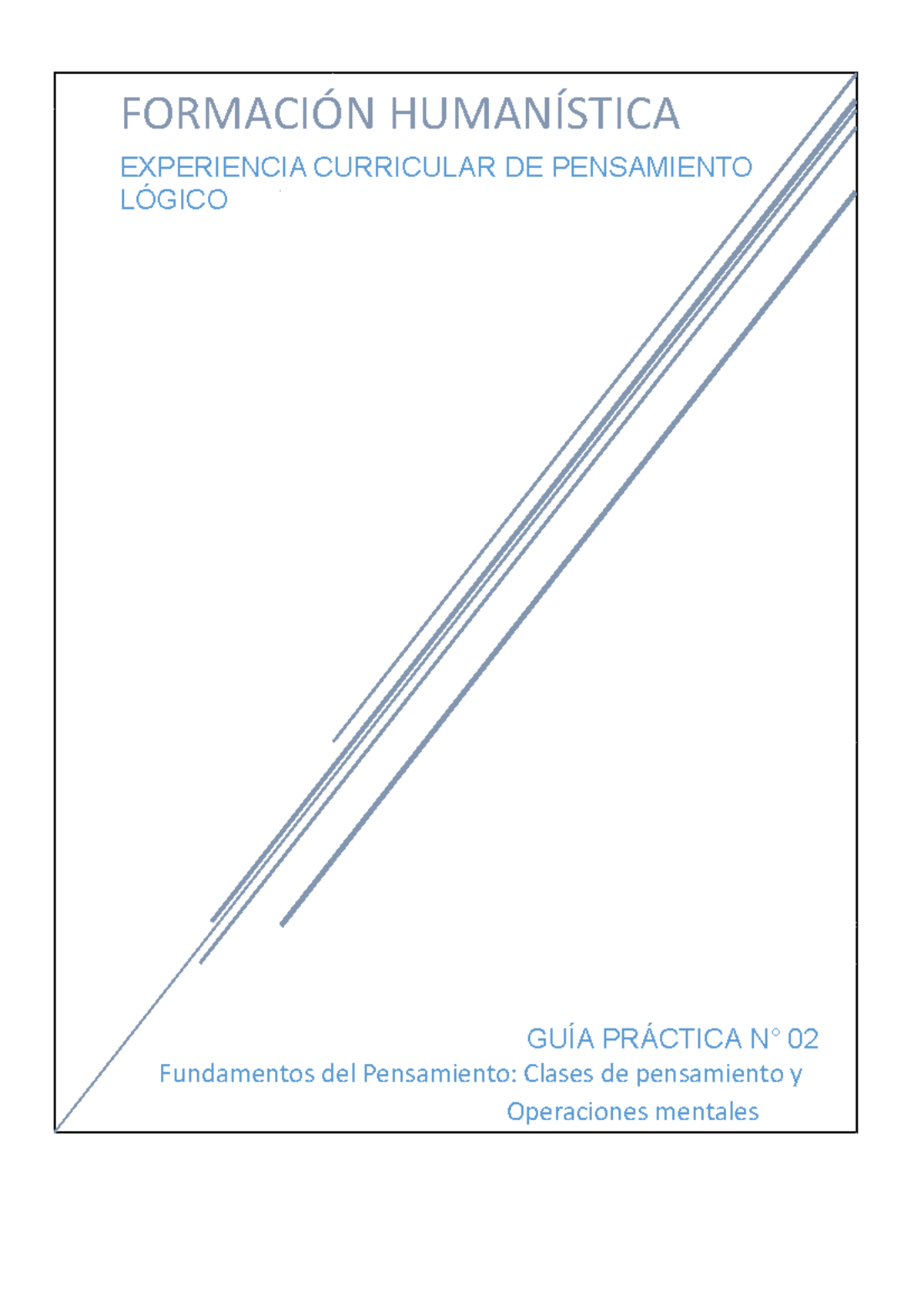 GUÍA Práctica N° 02 - GUIA 2 PENSAMIENTO LOGICO - GUÍA PRÁCTICA N° 02 ...