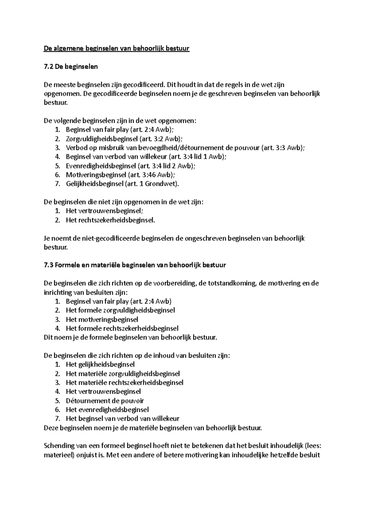 Hoofdstuk 7 De Algemene Beginselen Van Behoorlijk Bestuur - De Algemene ...