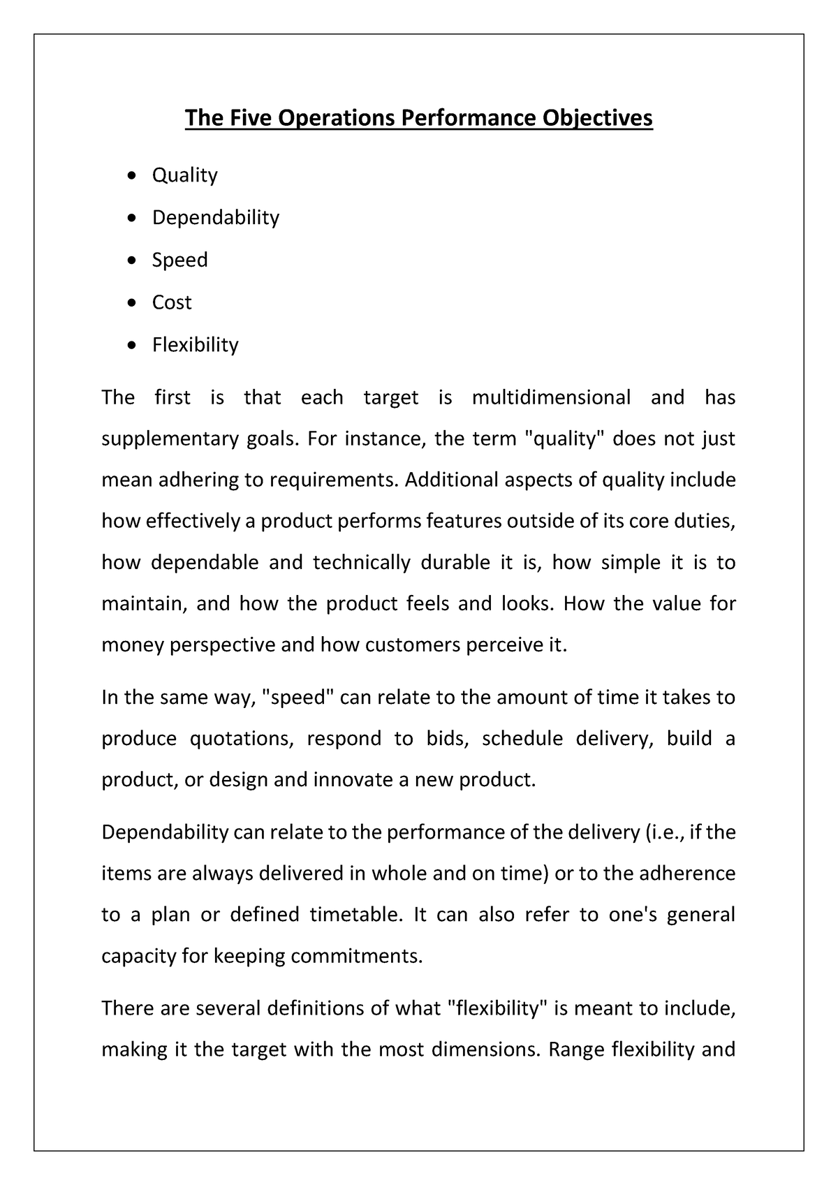 the-five-operations-performance-objectives-the-five-operations