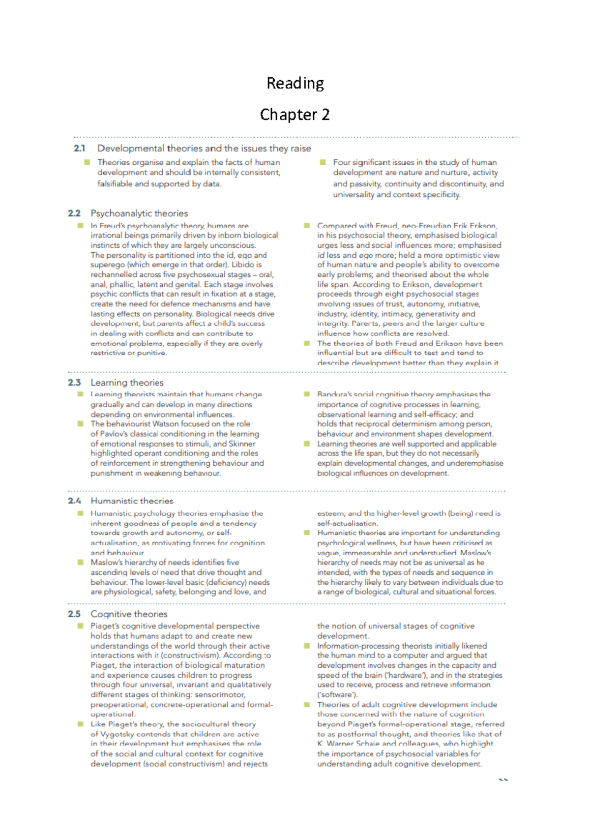 Reading 2 - Week 2 - PSY286 - Reading Chapter 2 - Studocu