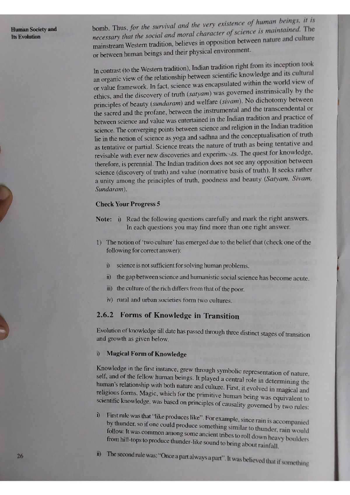 2 - Human Society And it's Evolution - Foundation Course in Humanities ...