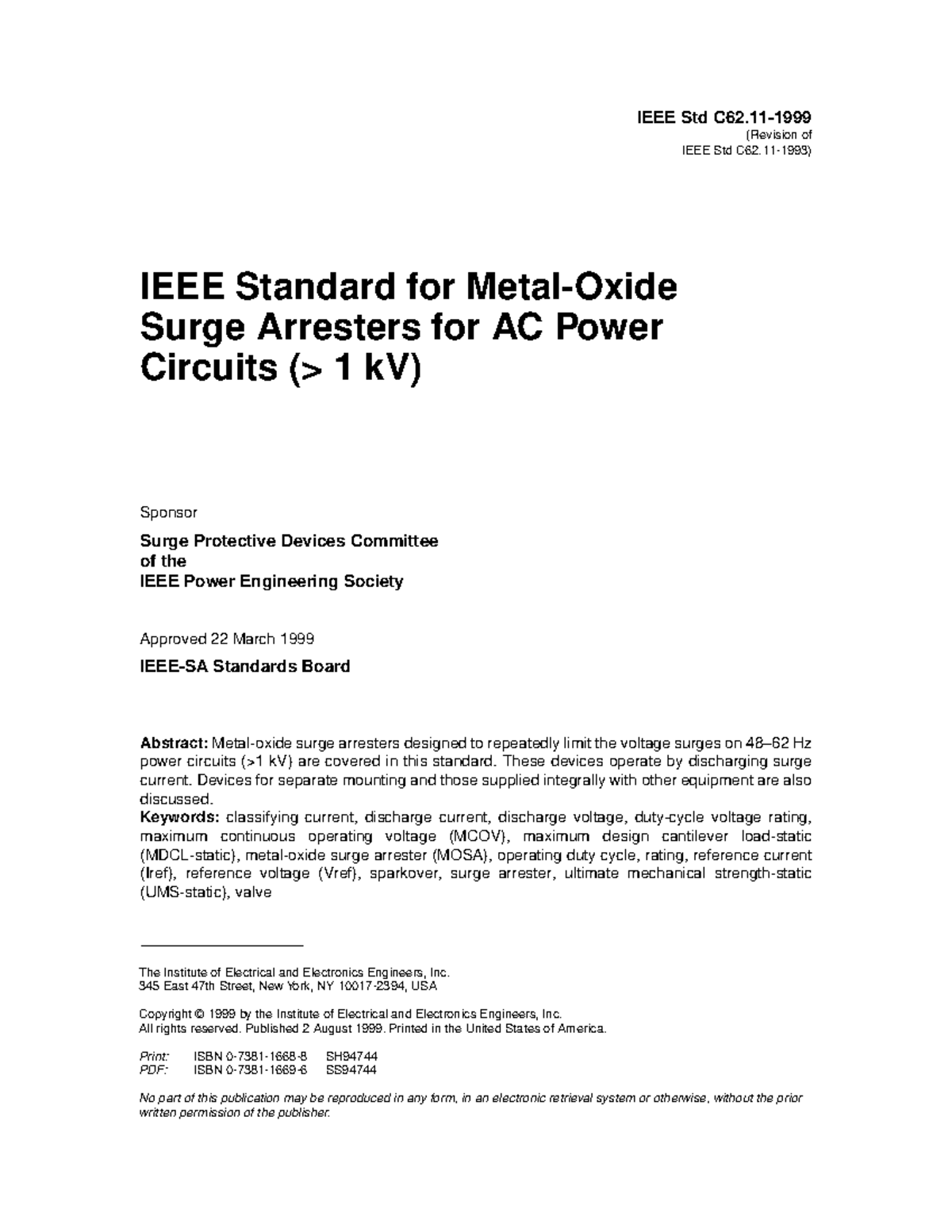 IEEE C62 - Norma - The Institute of Electrical and Electronics ...