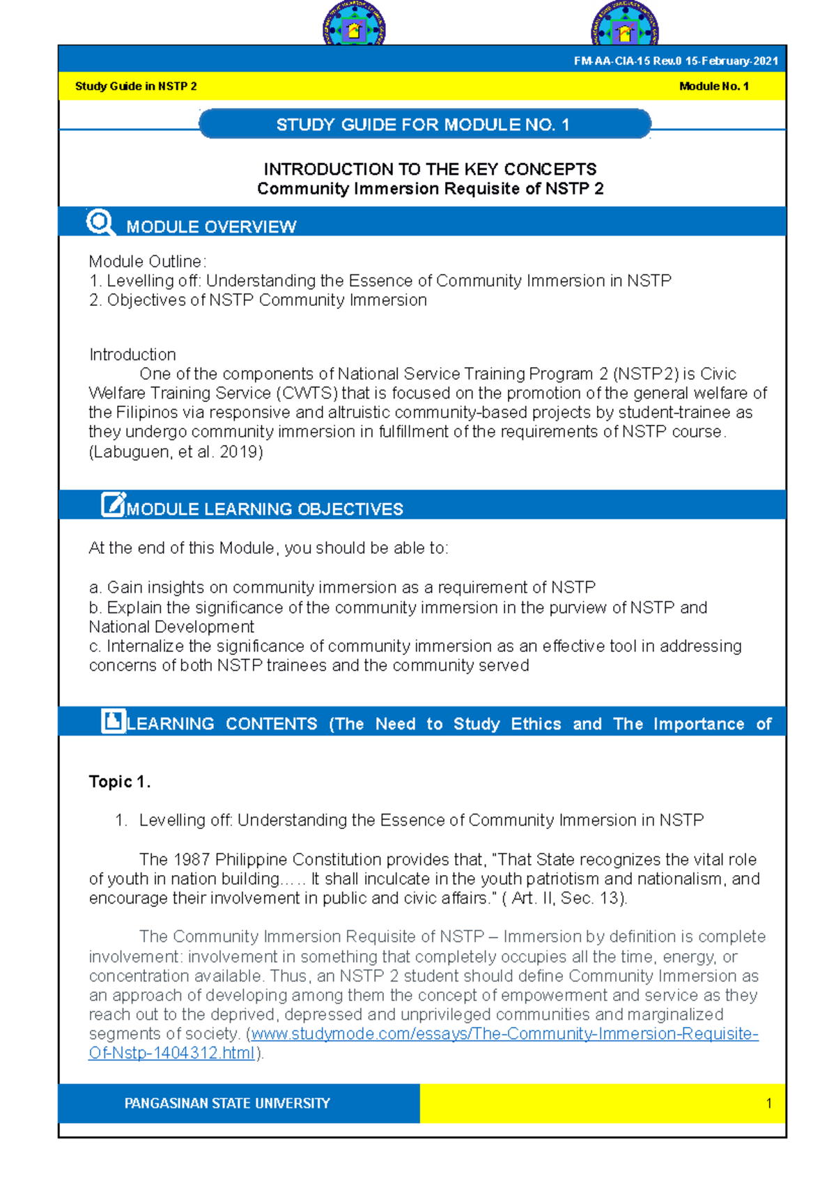 How Does Nstp Help Our Society Essay