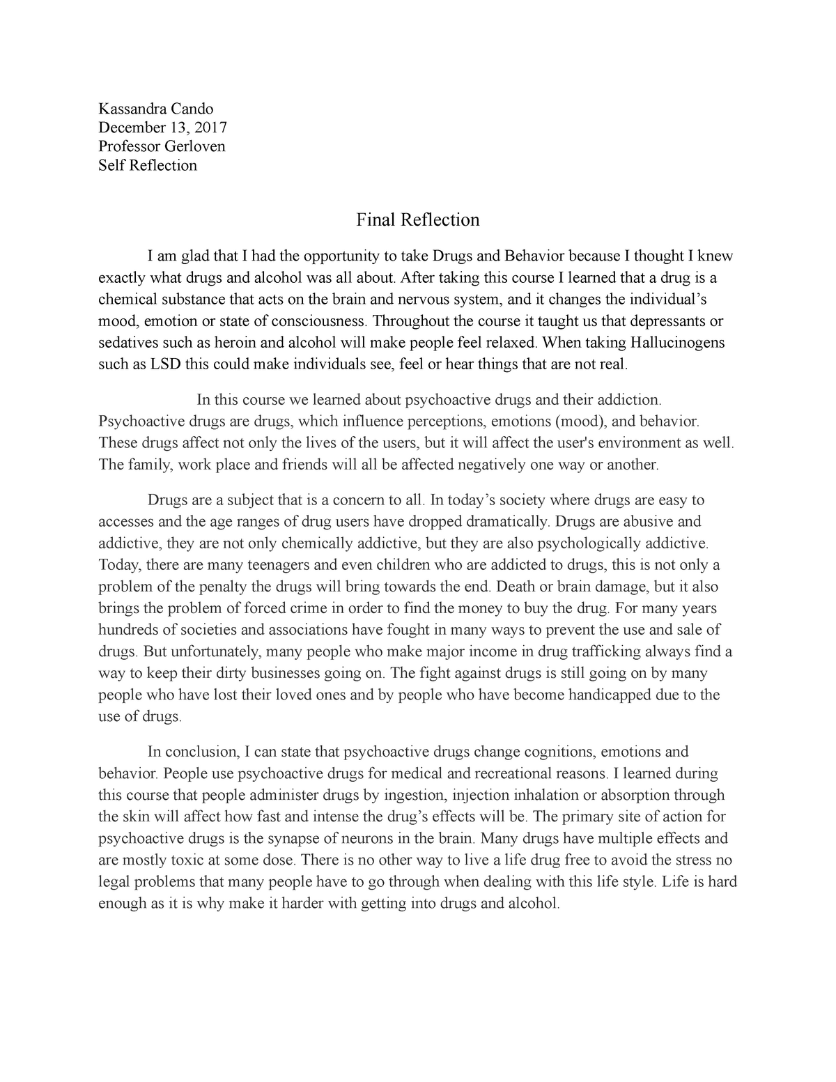 reflection essay about educational journey