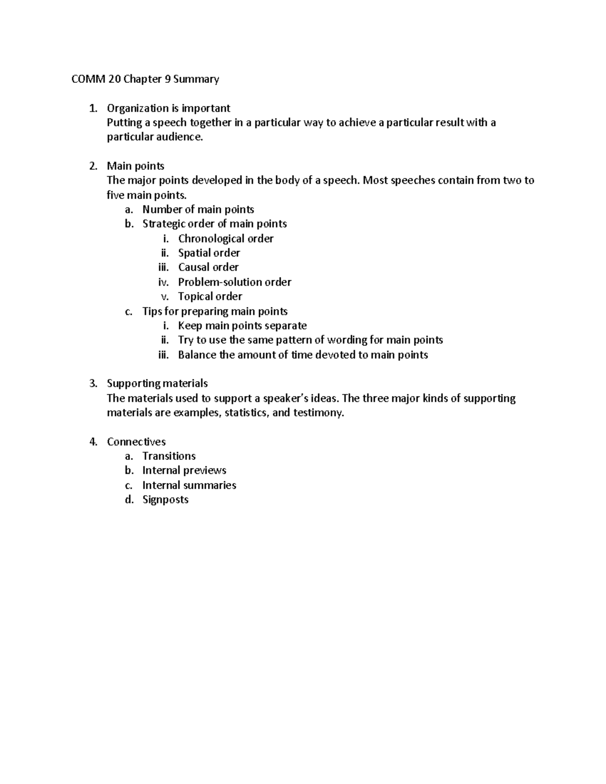 comm-20-chapter-9-summary-comm-20-chapter-9-summary-organization-is