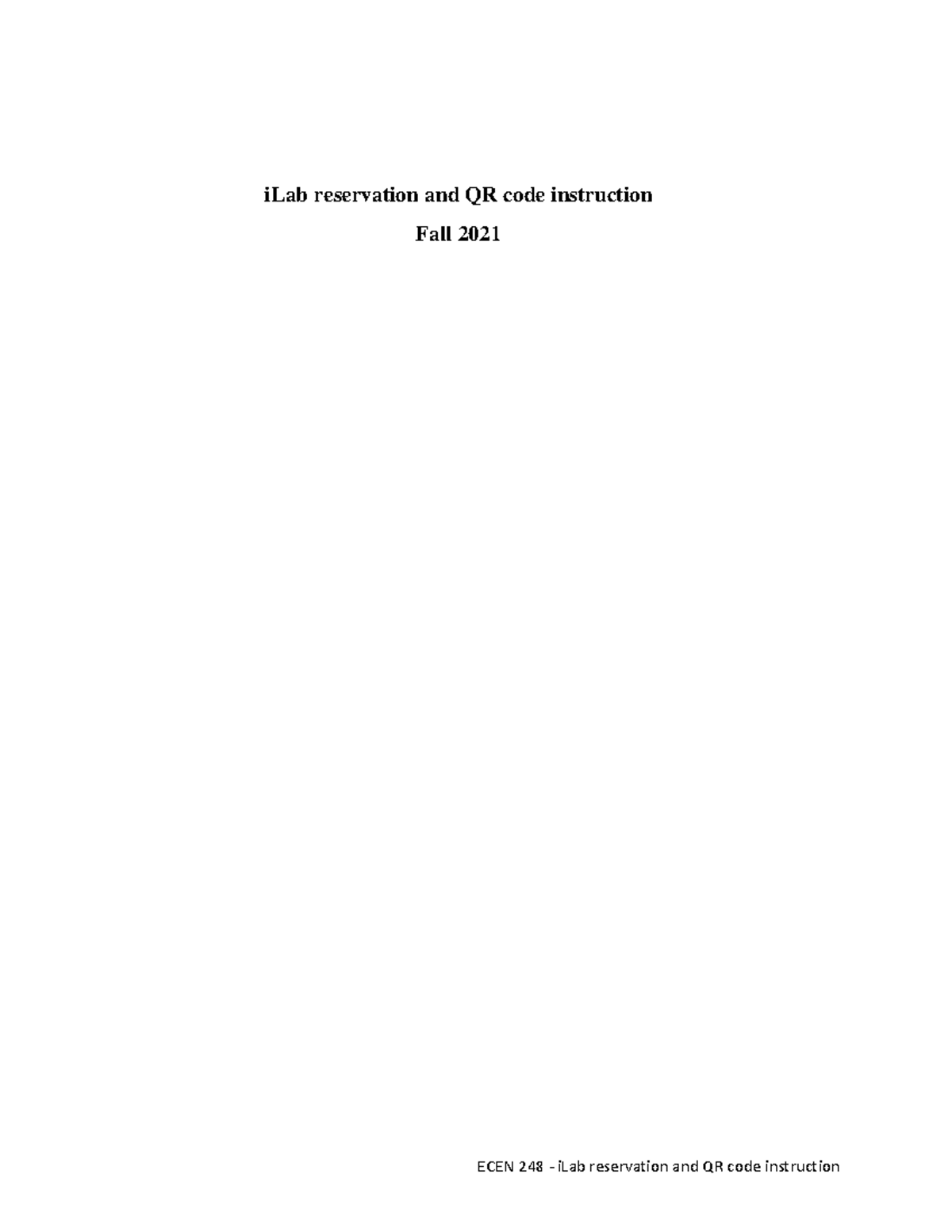 I Lab reservation and QR code instruction Fall2021 - Zone D and Zone C ...