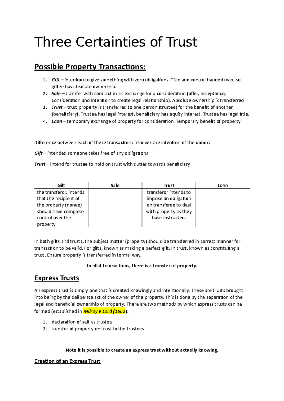 2. Three Certainties - Lecture Notes - Three Certainties of Trust ...