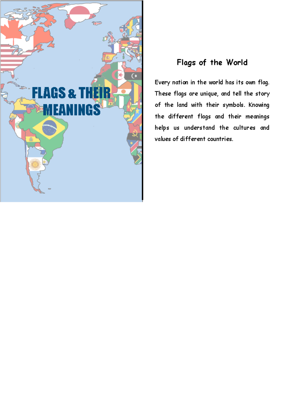 Flags and their Meanings Flashcards FLAGS & THEIR MEANINGS Flags of