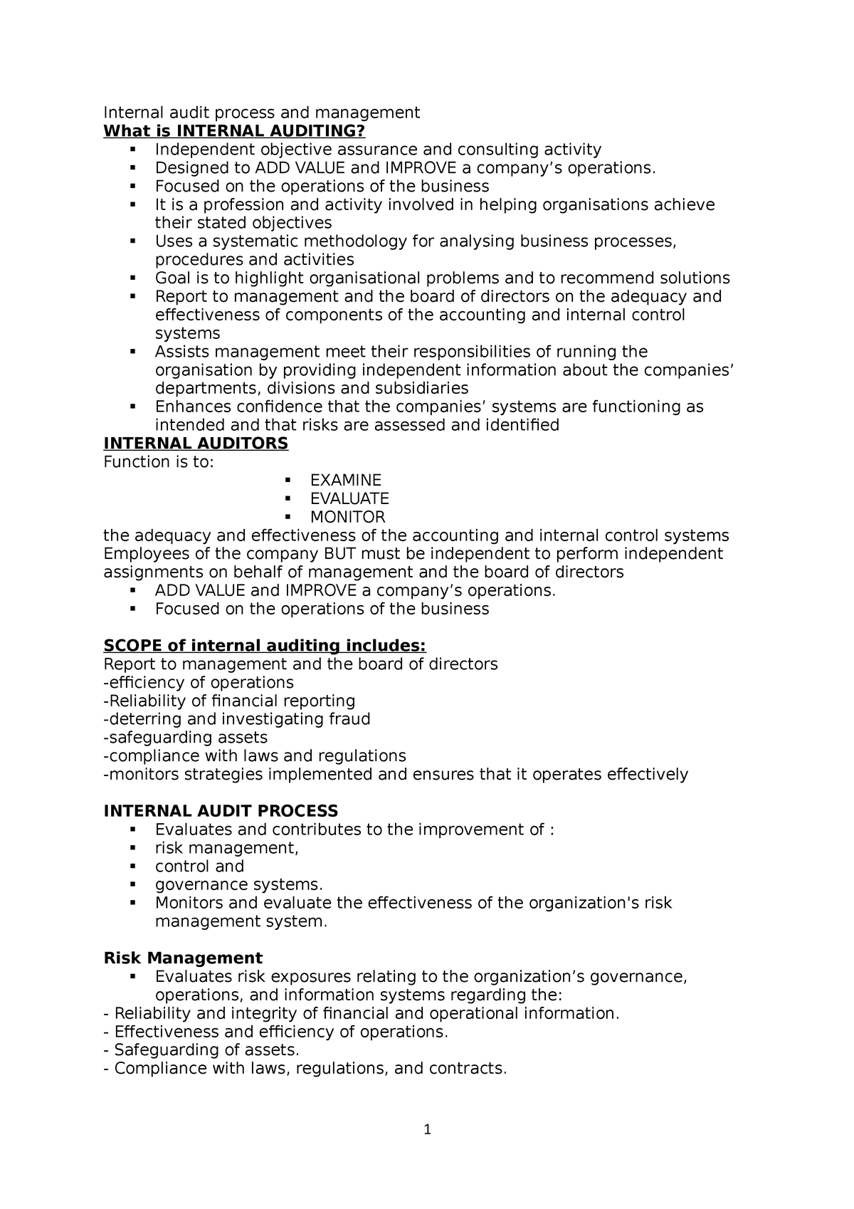 study-unit-2-lecture-notes-2-internal-audit-process-and-management