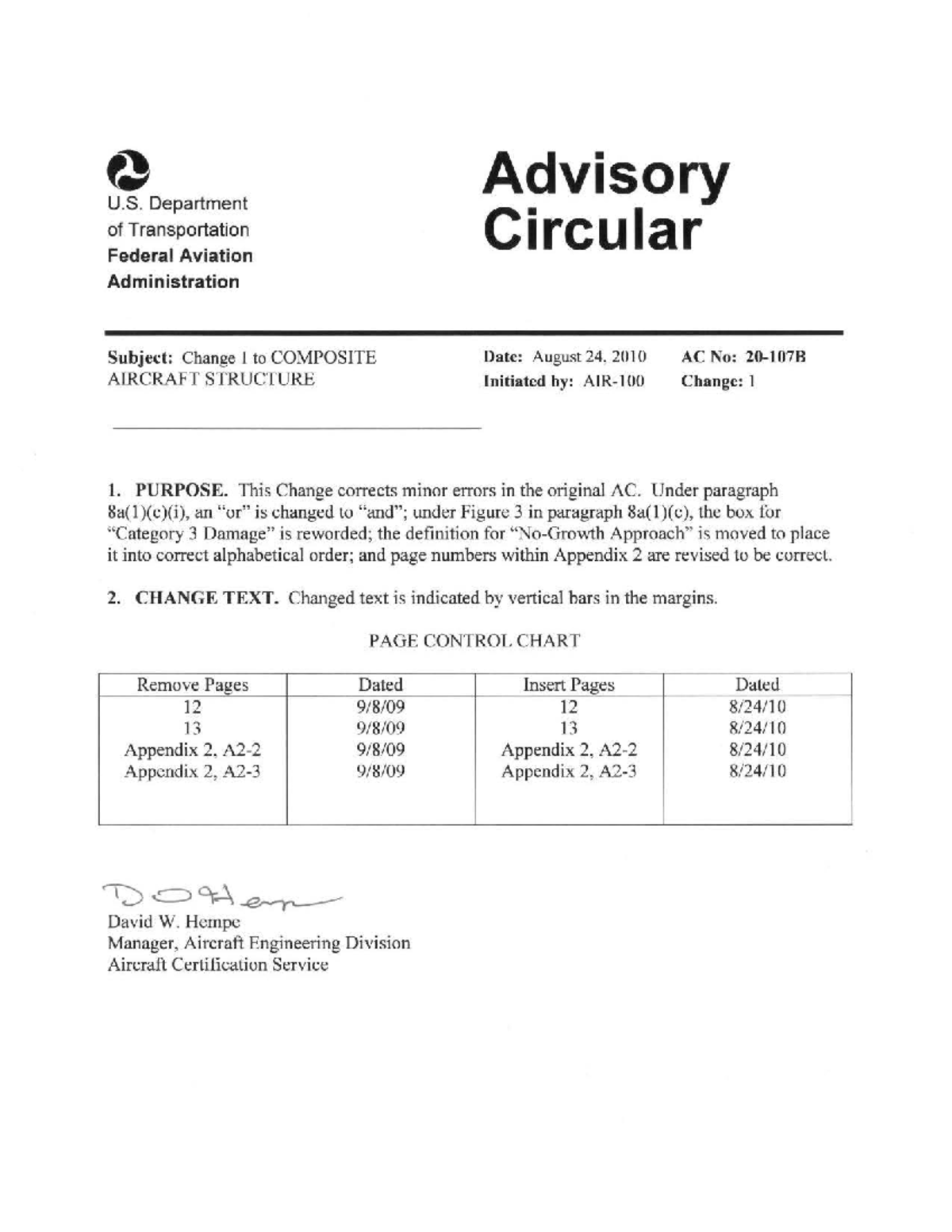 AC 20-107B With Change 1 - 0 Advisory U. Department Of Transportation ...