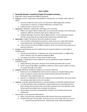 SU23 Exam 1 Blueprint - Exam 1 Blueprint NSG 503 – Summer 2023 Topic ...