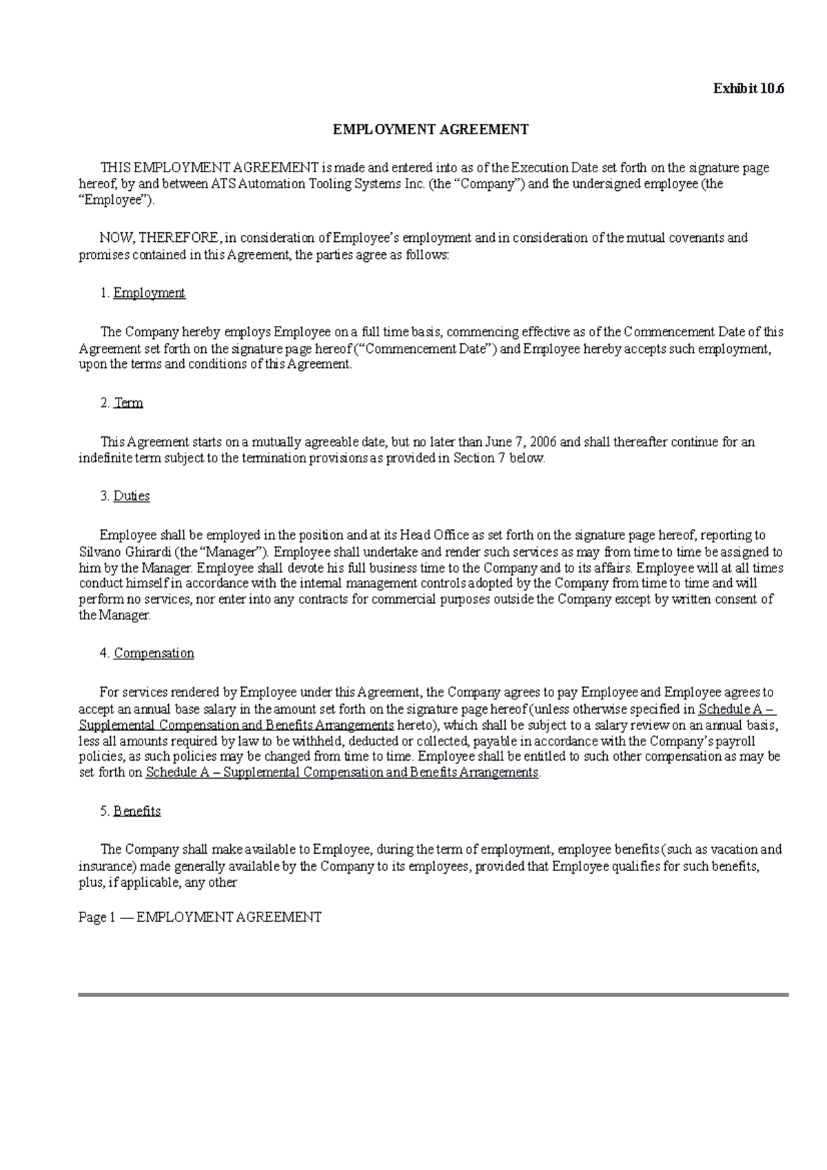 Law Insider photowatt-technologies-inc employment-agreement Filed 09-11 ...