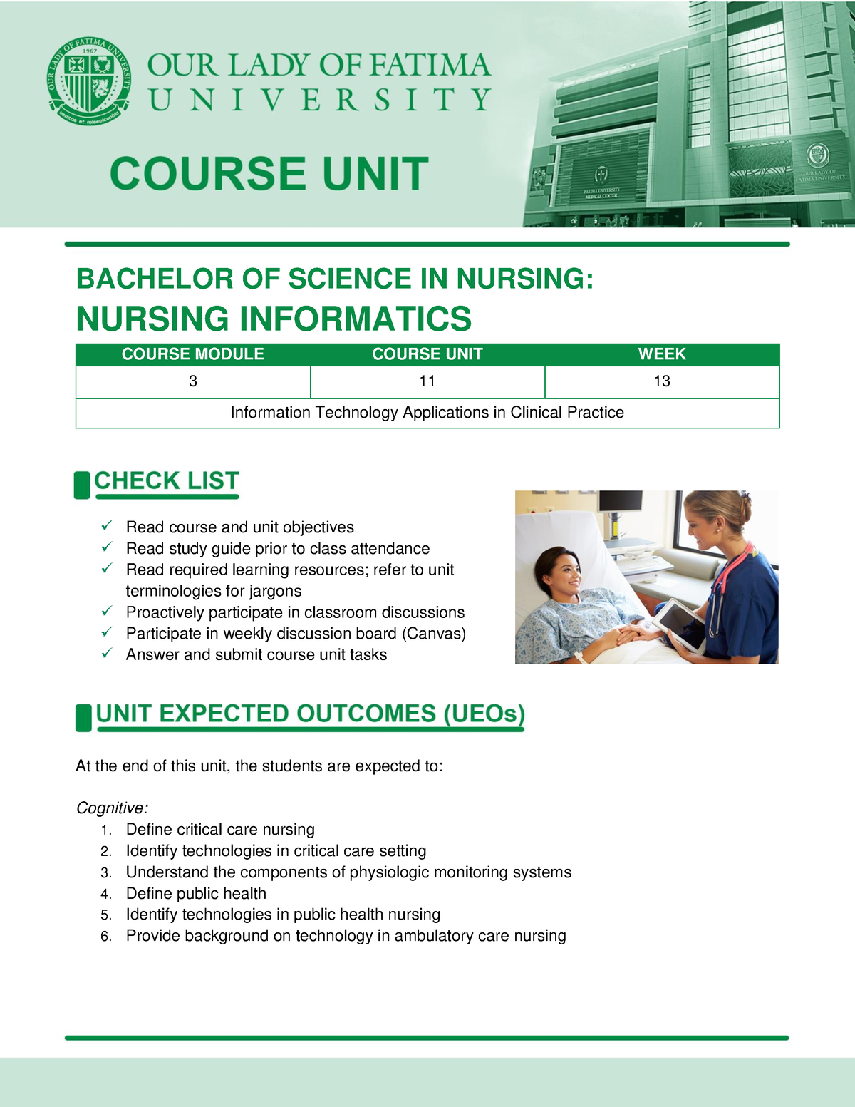 lectures for nursing students