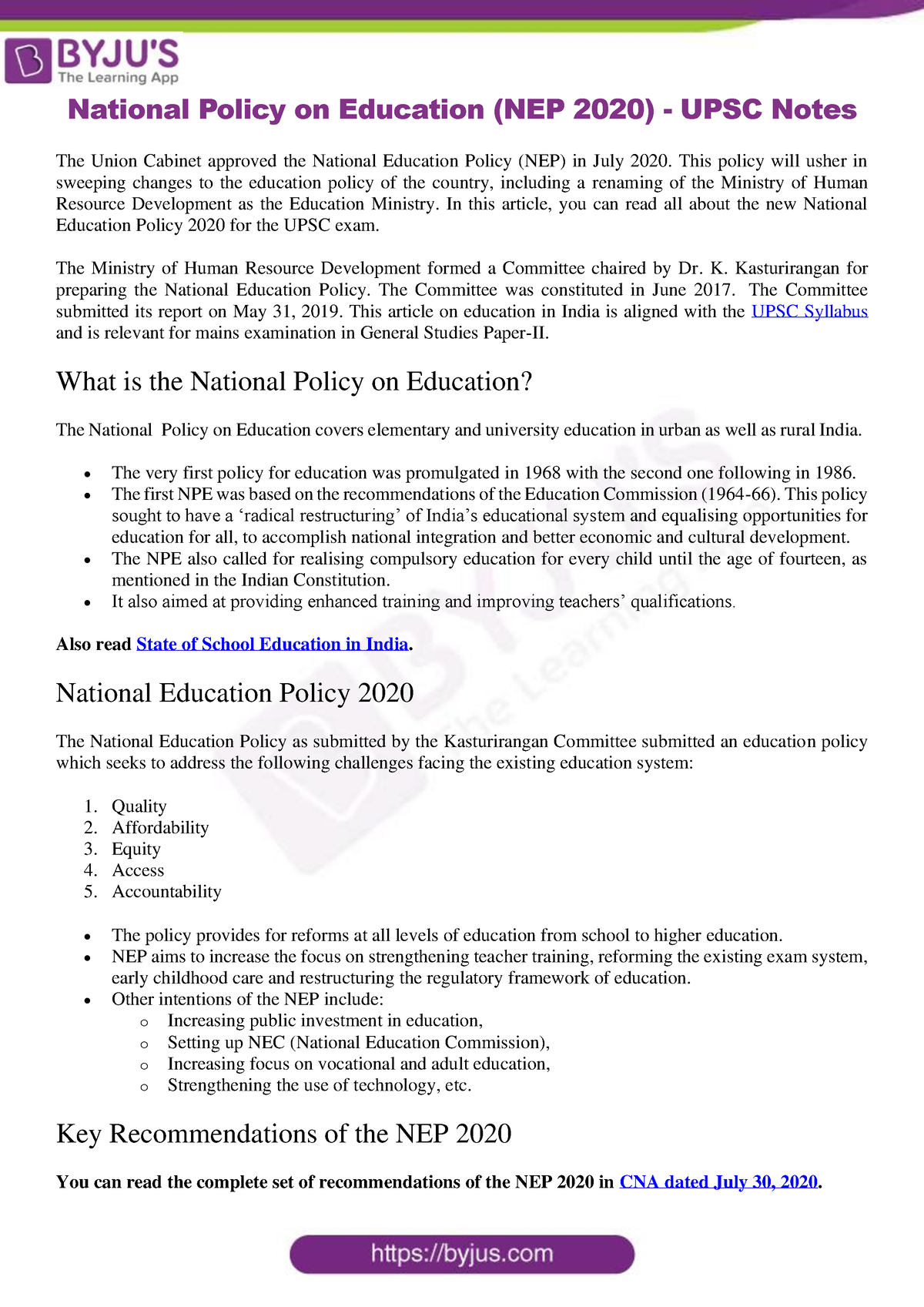 essay on national education policy 2020 upsc