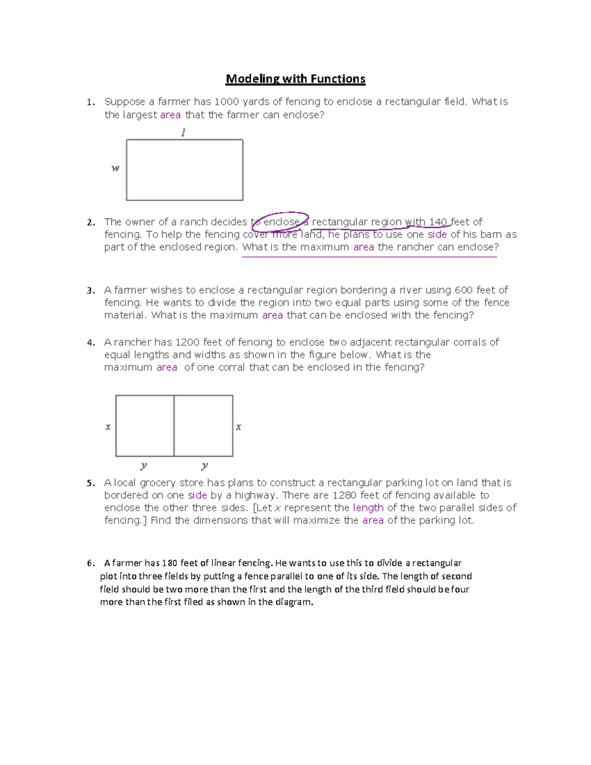 Extra+problems+on+Modeling+with+functions - Modeling with Functions 1 ...