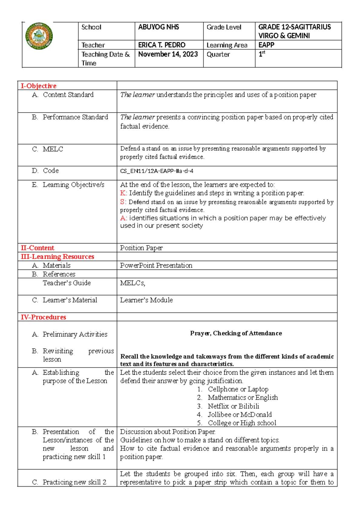 Presentationdefend - this notes will be use in the future - School ...