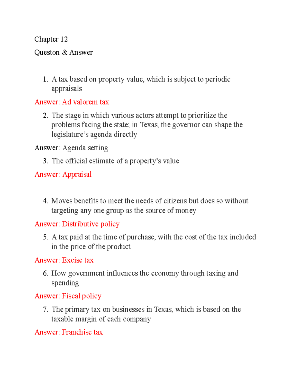 Chapter 12 Question - Studocu