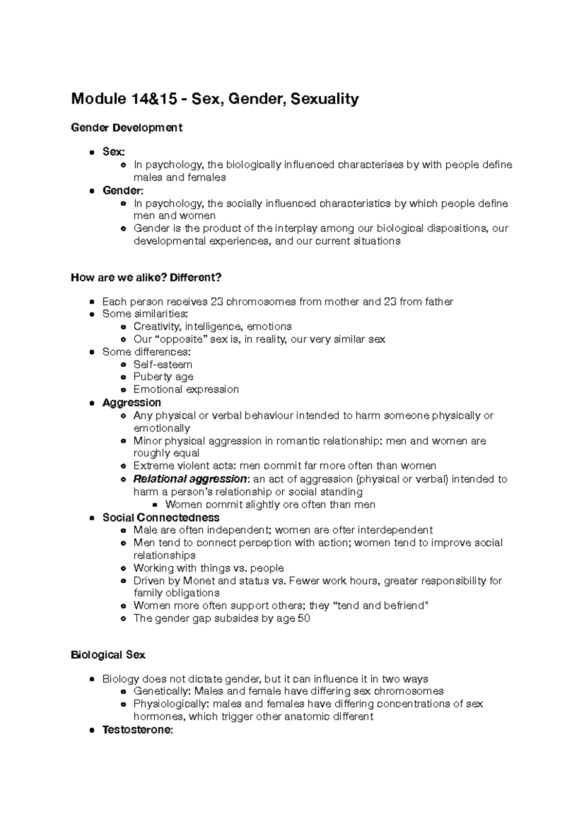 Module 14and15 Sex And Gender Module 14and15 Sex Gender Sexuality Gender Development Sex 