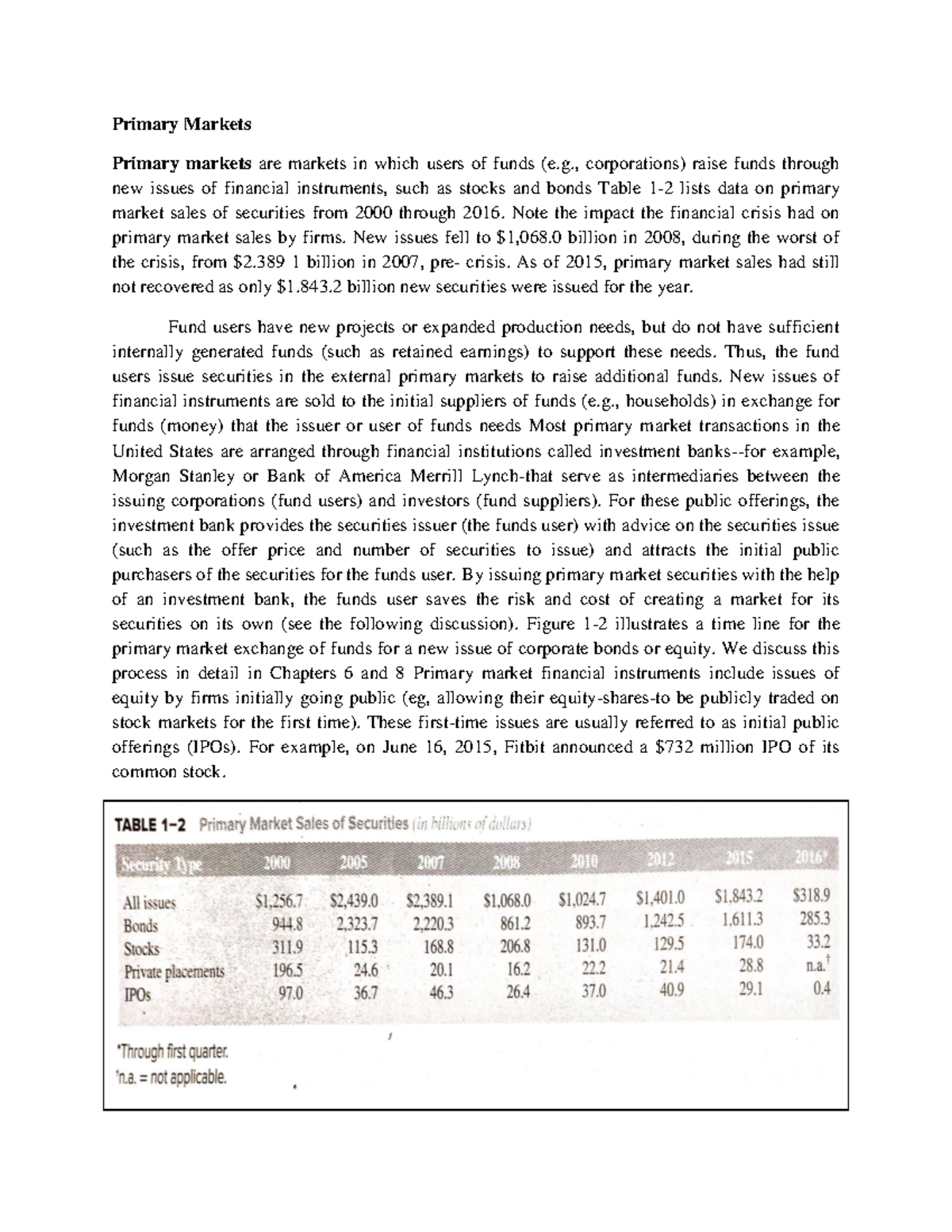 Primary Markets - Primary Markets Primary markets are markets in which ...