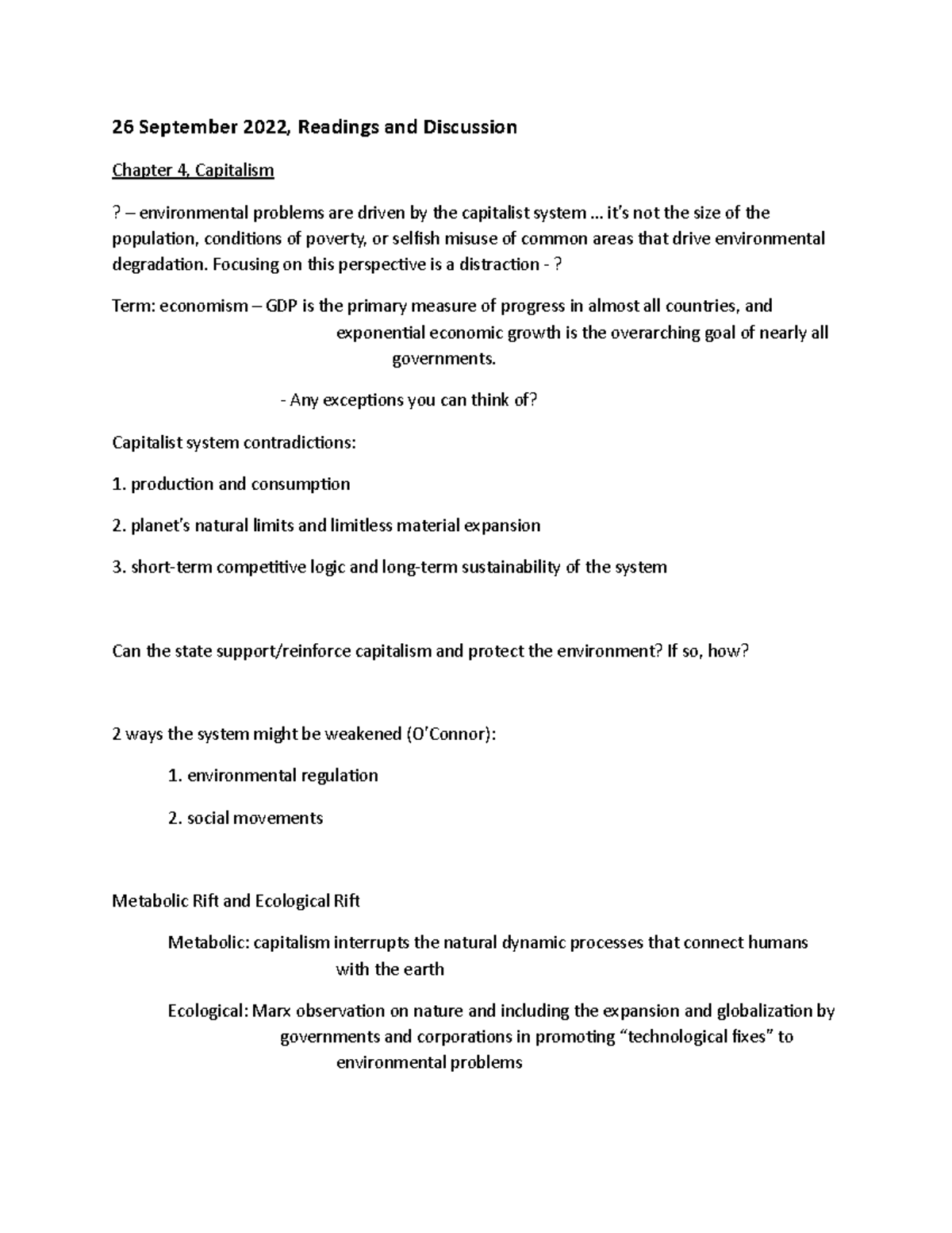Honor+113+Outline,+Chapter+4,+Capitalism - 26 September 2022, Readings ...