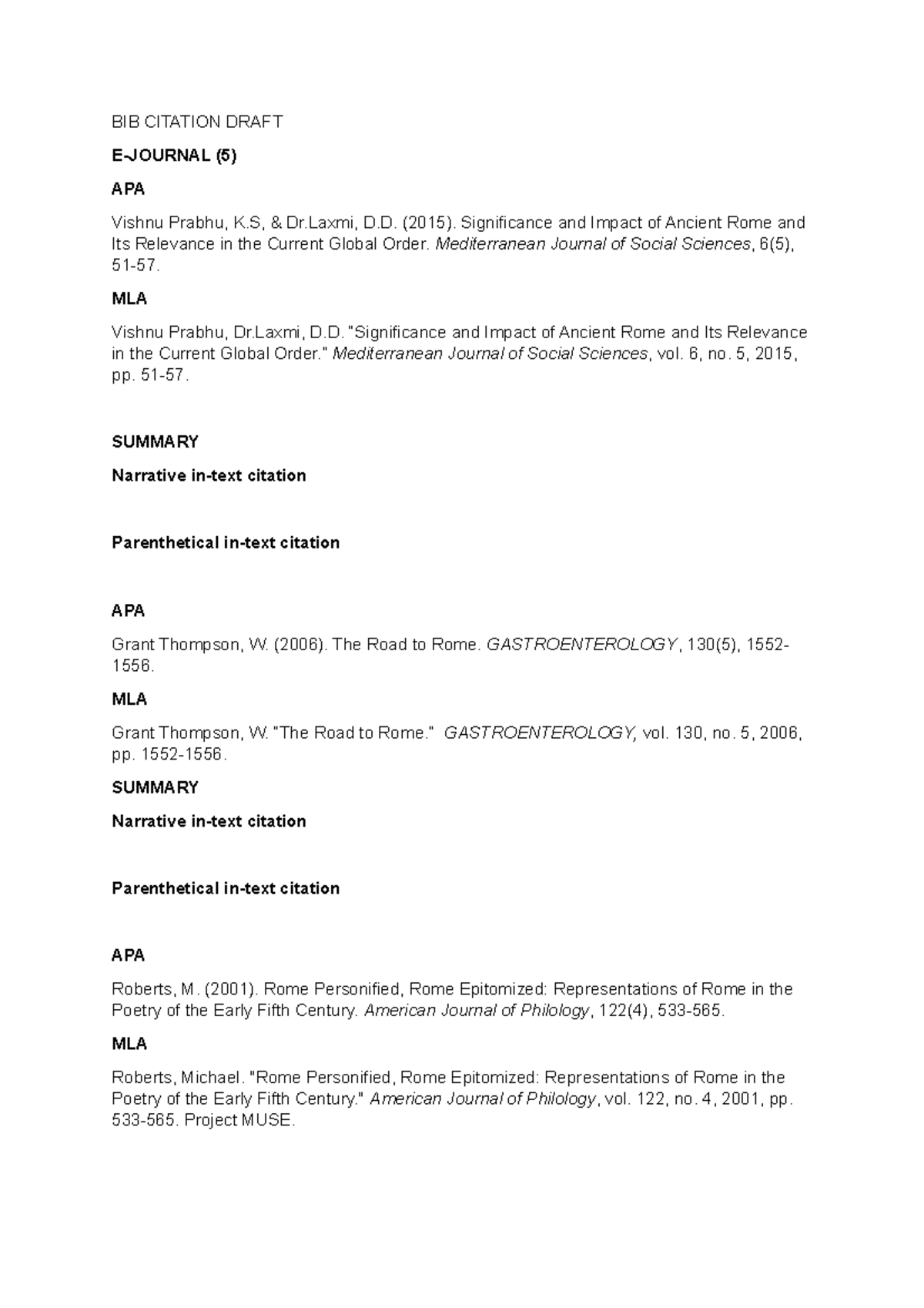 BIB Citation Draft BIBLIOGRAPHY BIB CITATION DRAFT EJOURNAL (5