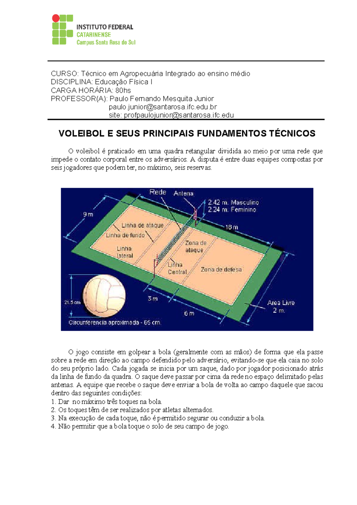 Apostila Prof Ed Fisica Concurso, PDF, Voleibol