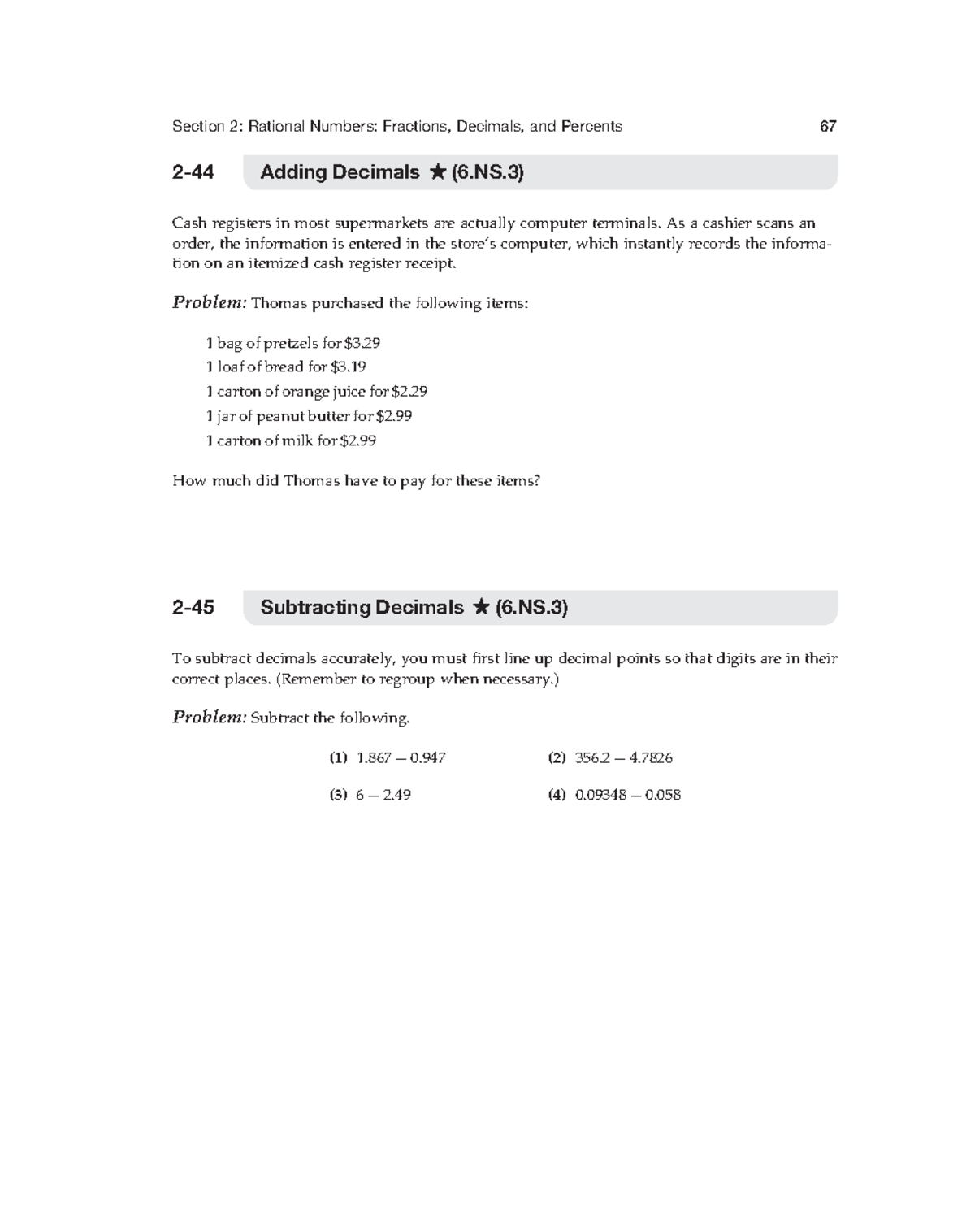 Math Starters 5 to 10Minute Activities Aligned with the Common Core Math Standards, Grades 6