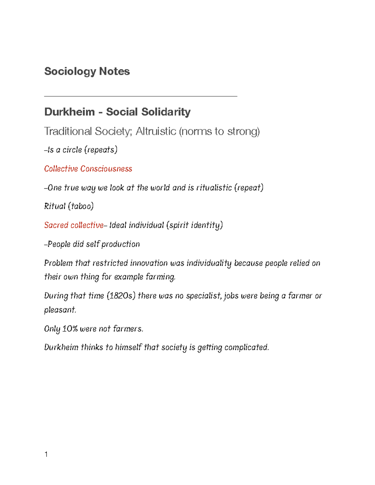 NOtes for socoialogy - Sociology Notes ...