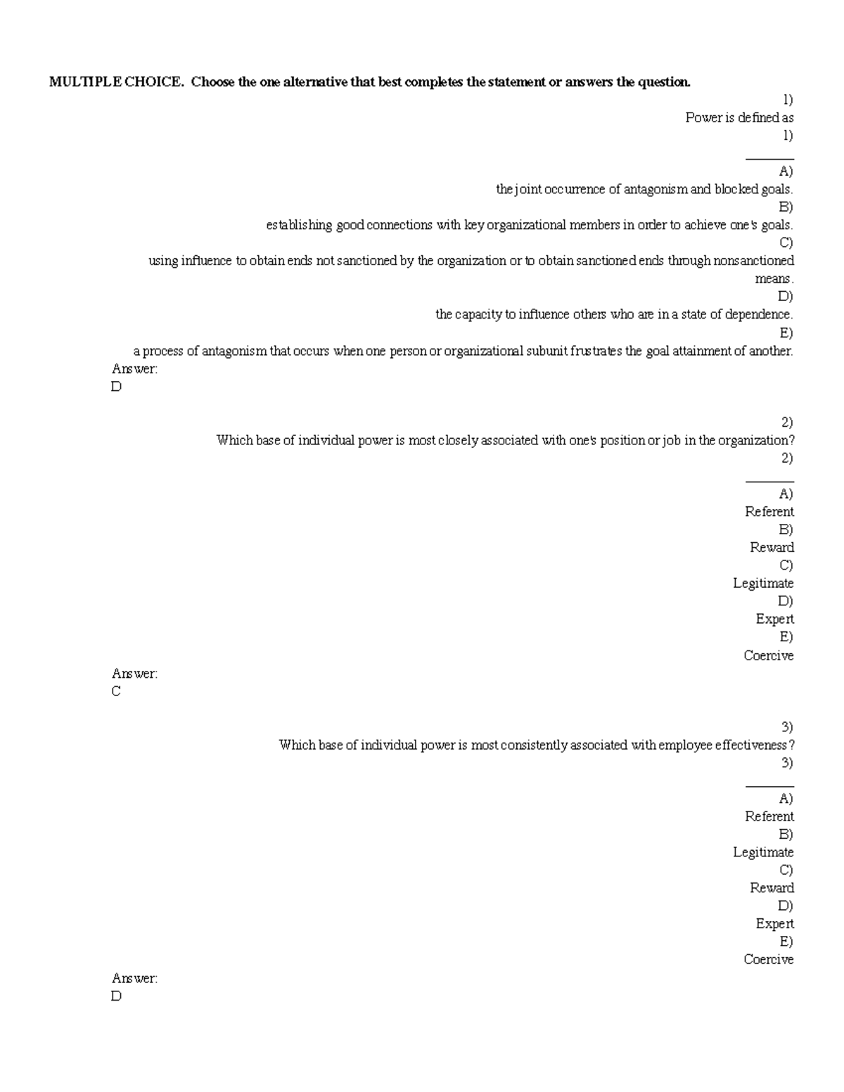 12 - Chapter - MULTIPLE CHOICE. Choose The One Alternative That Best ...