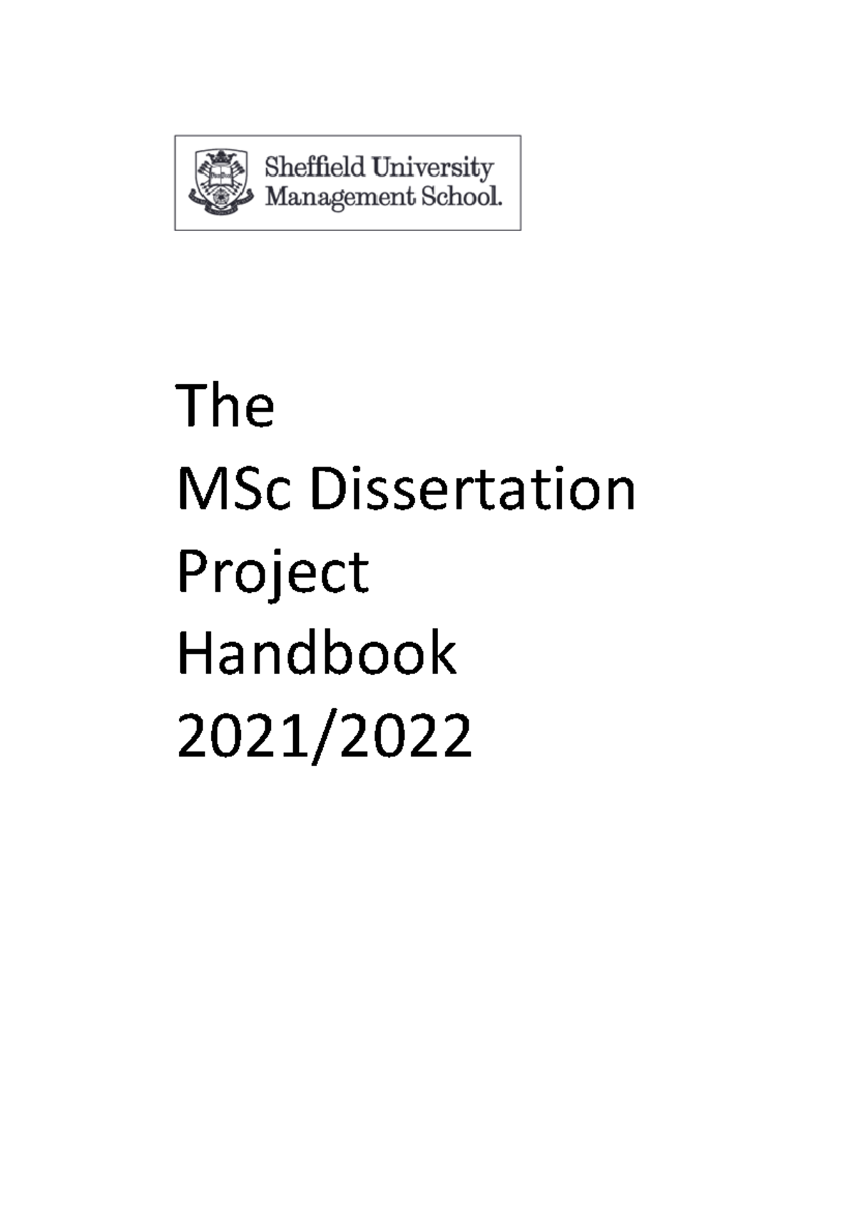 what is dissertation handbook