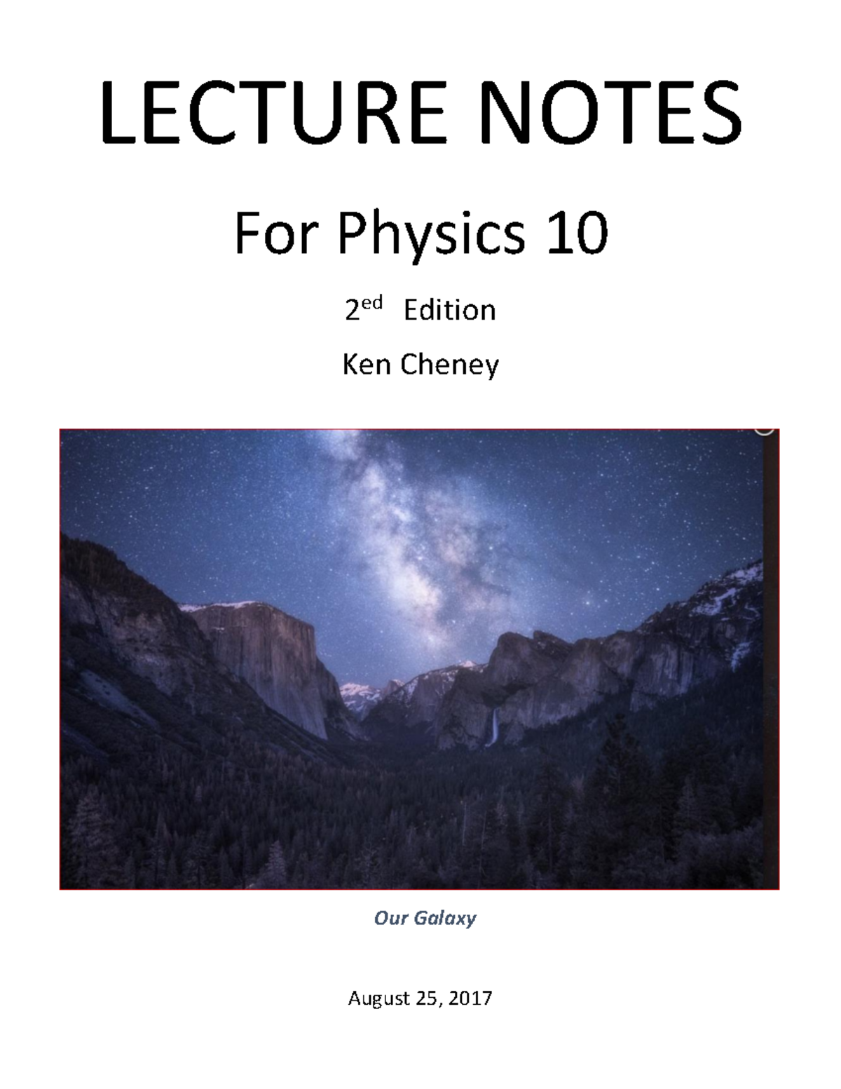 Lecture Notes 2ed Ed 6 - LECTURE NOTES For Physics 10 2ed Edition Ken ...