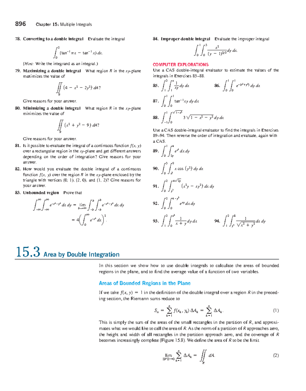 Math ch15-3 - math work - 896 Chapter 15: Multiple Integrals 78 ...