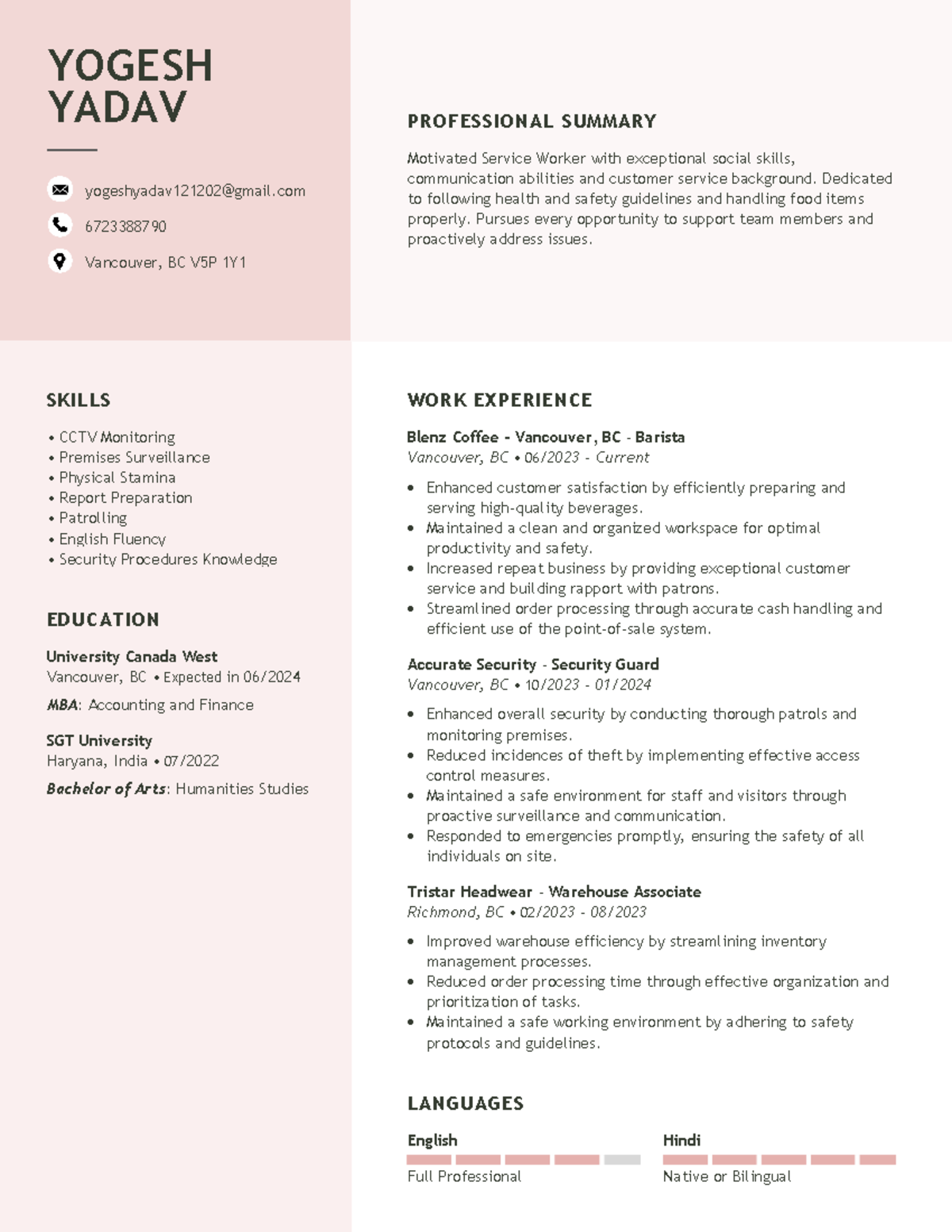 Yogesh Yadav Resume - Summary Project Management - YOGESH YADAV ...