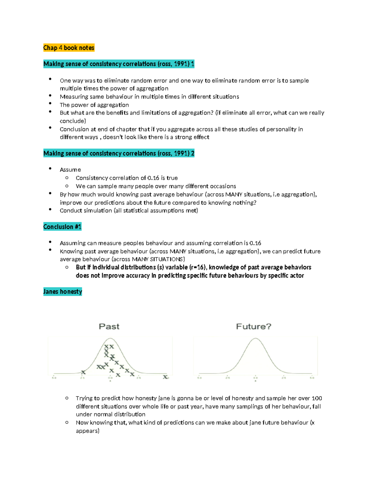 Chap Textbook Notes Chap Book Notes Making Sense Of Consistency Correlations Ross