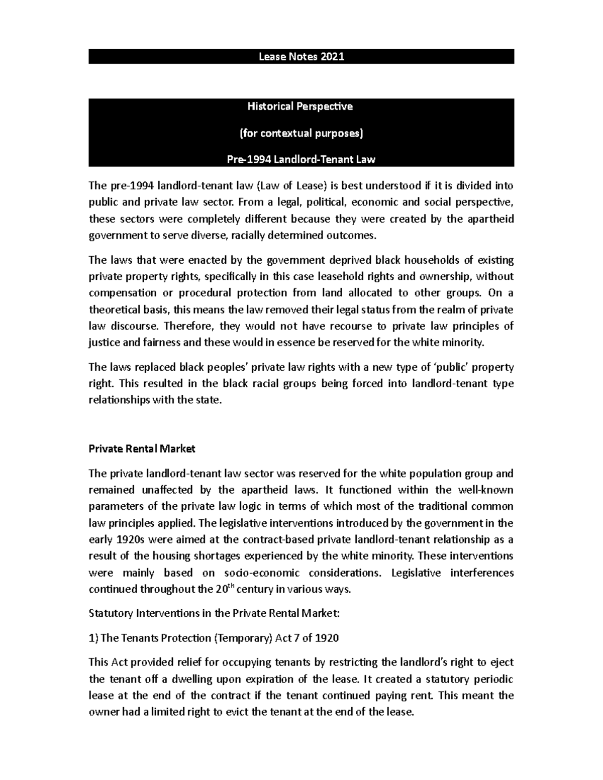 Lease Notes 2021 enough for exams Lease Notes 2021