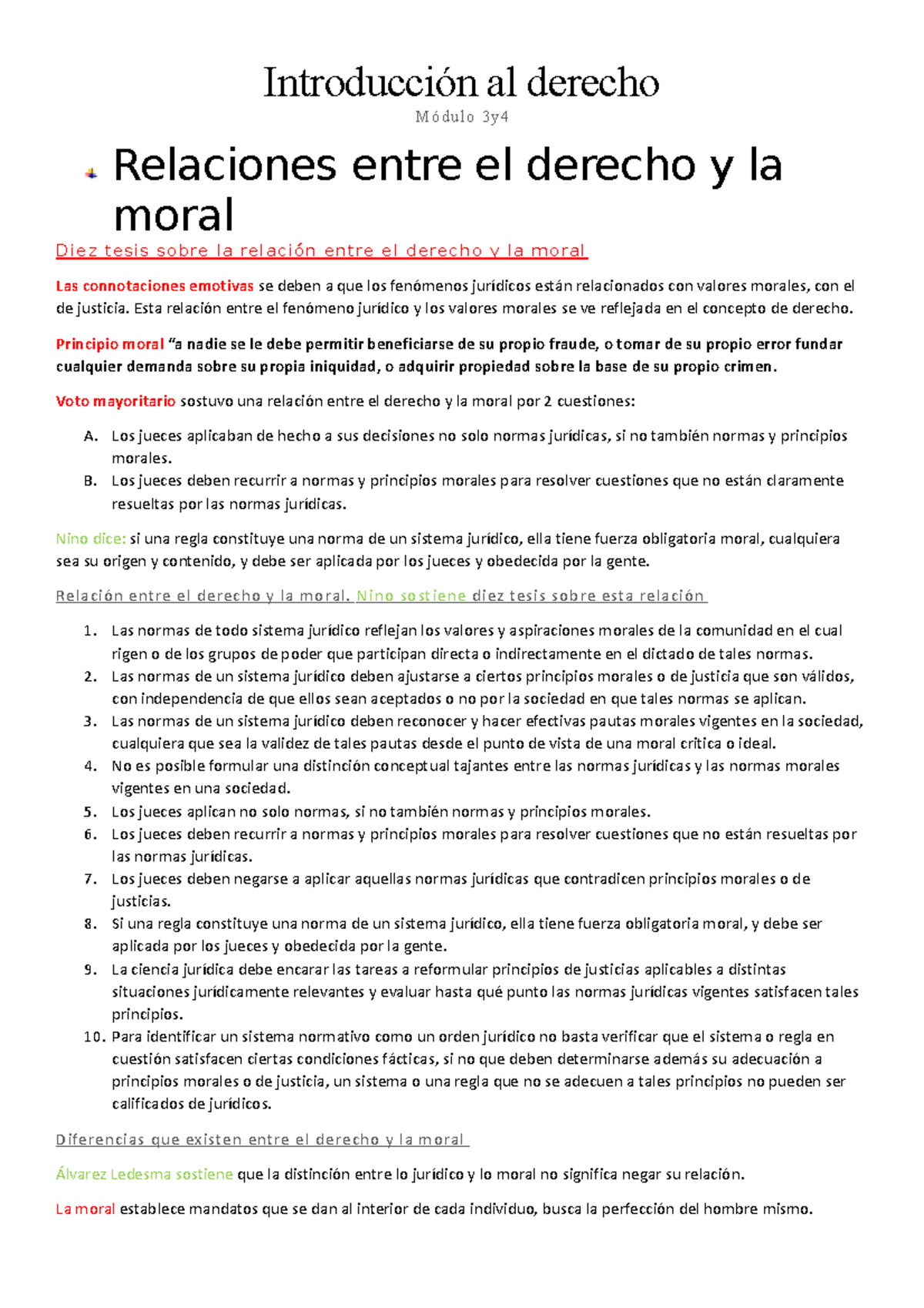 Introducción Al Derecho Resumen Modulo 3y4 - Introducción Al Derecho ...