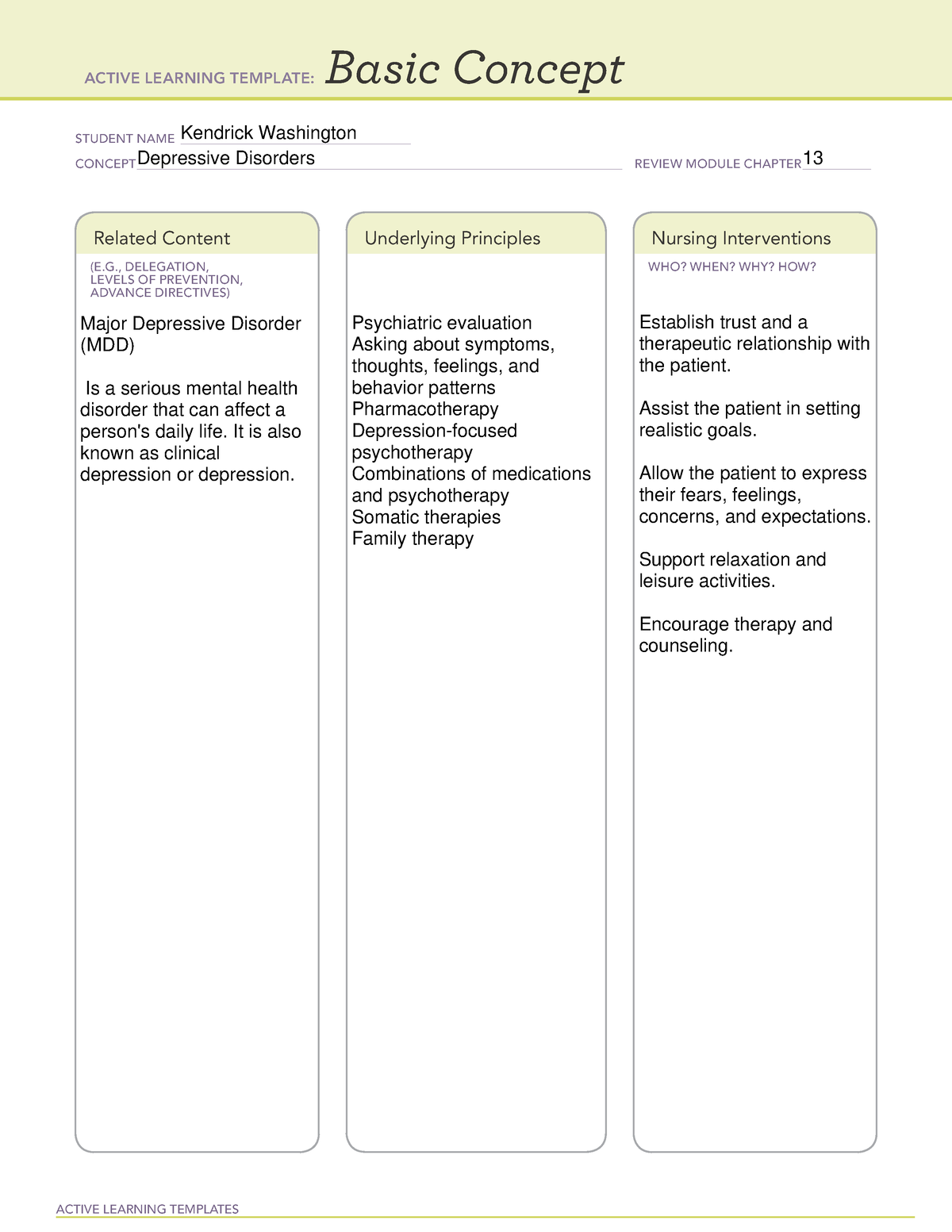 Basic concept MDD - ATI - H360 - ACTIVE LEARNING TEMPLATES Basic ...