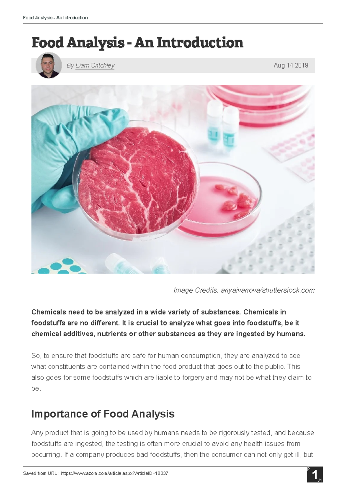 Food Analysis An Introduction - Food Analysis - An Introduction Image ...