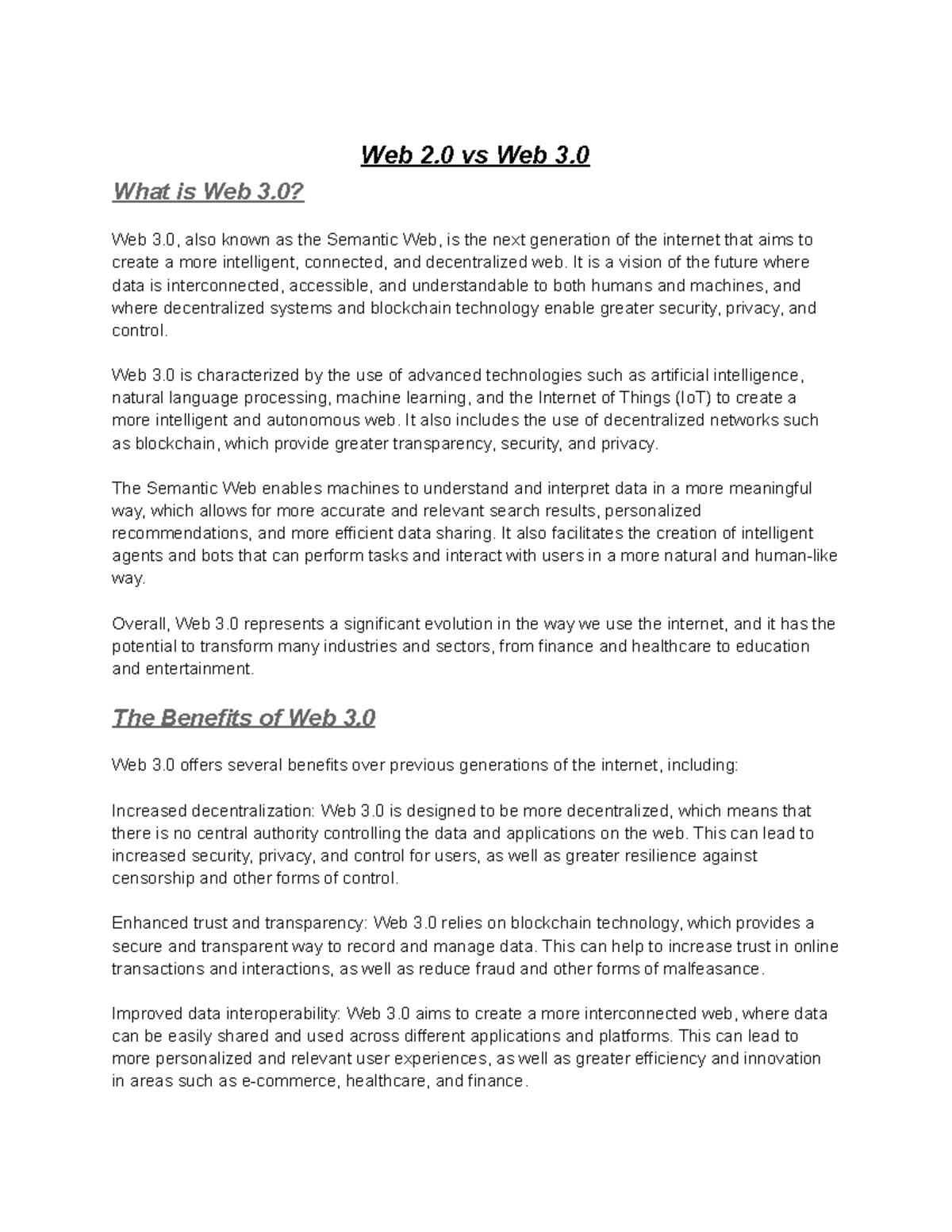 Web2 Vs Web3 - An In-depth Explanation Of What Web2 And Web3 And The ...