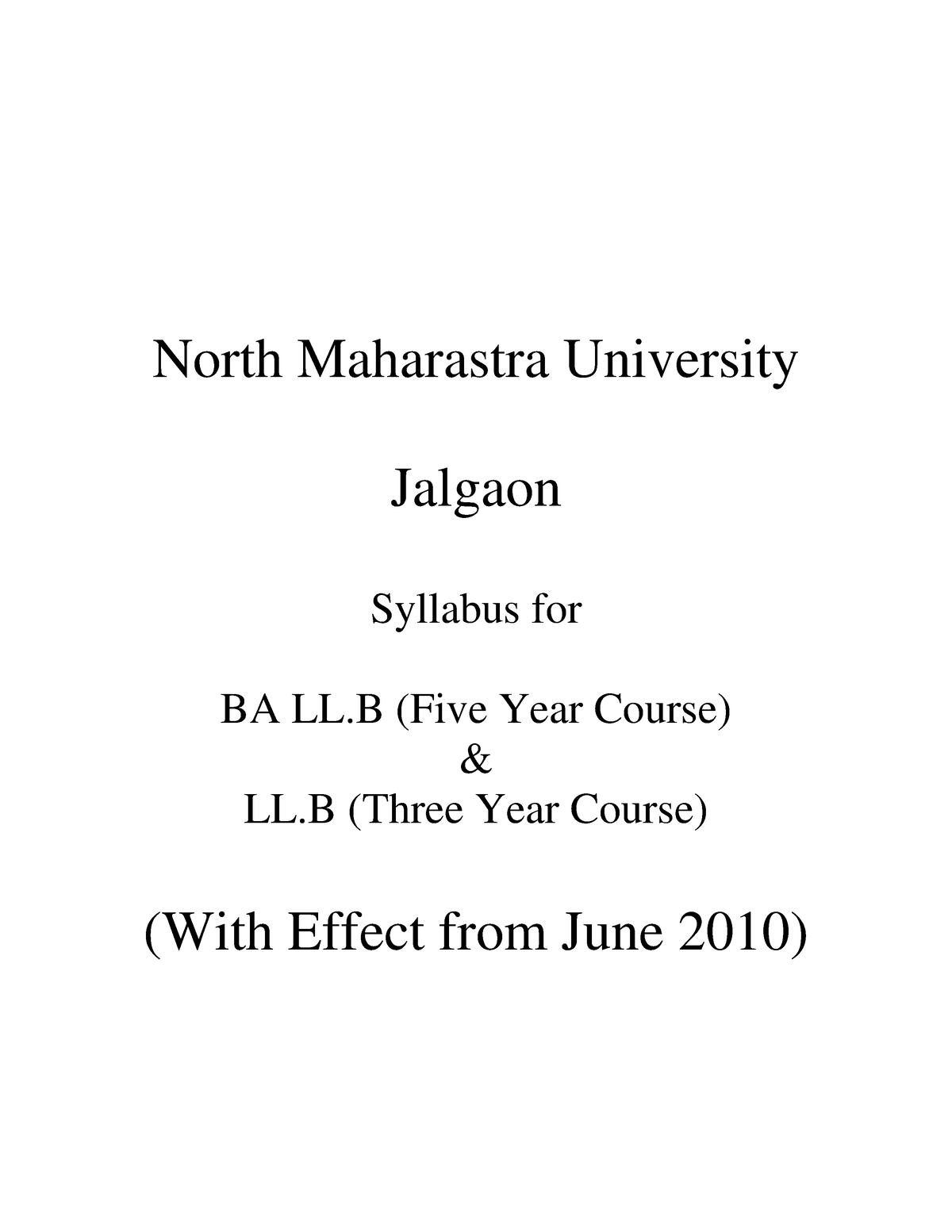 Law Syllabus\ 2010-11 Syllabus Structure BA.LL.B (Five Year Course) And ...