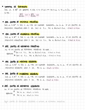 Formulari Analisi 2 - Analisi Matematica 2 - Studocu